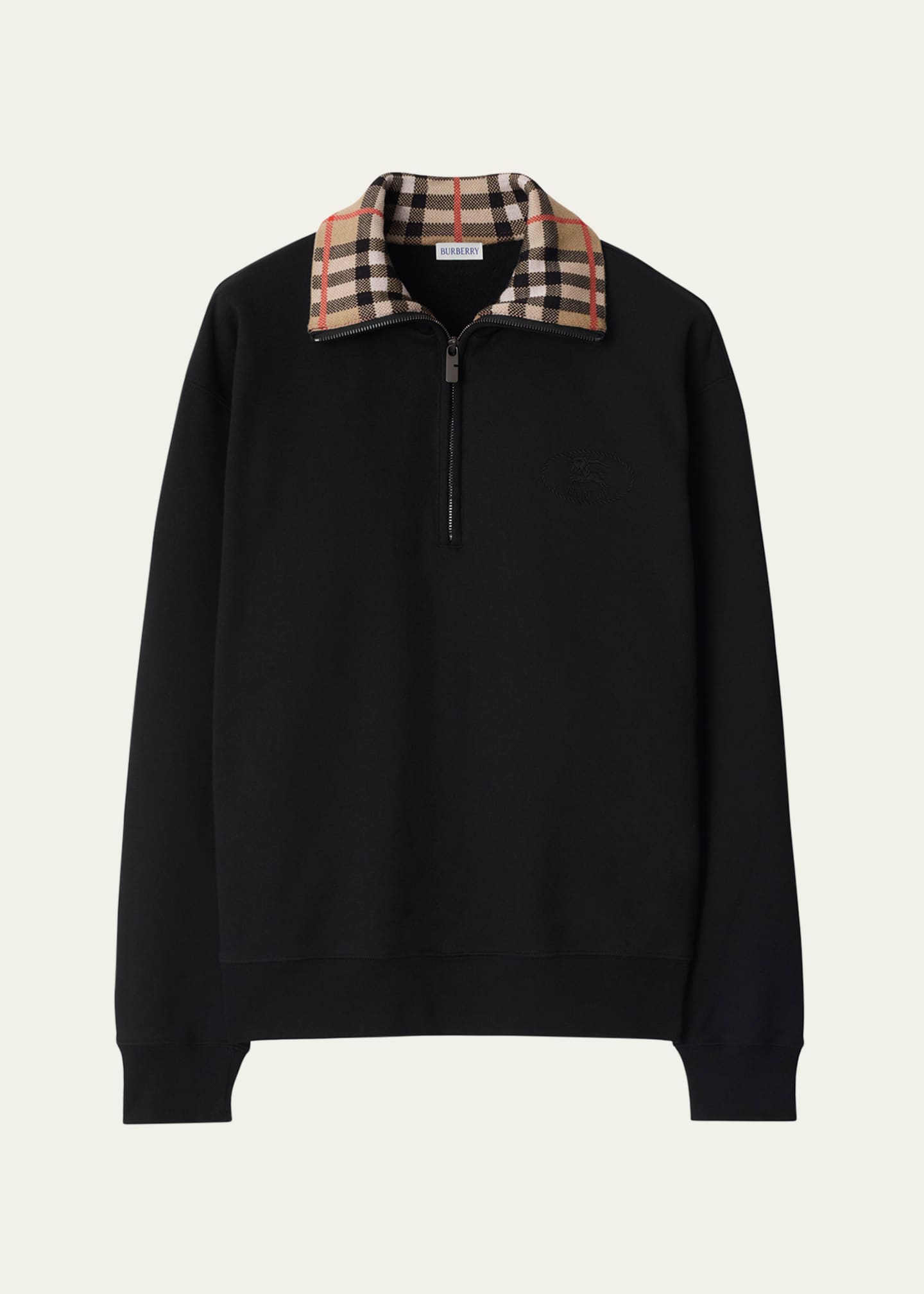 ニット・セーター BURBERRY Men Sweater Black 8083175 Burberry Men's Sweater In Black Slim Fit Size!
