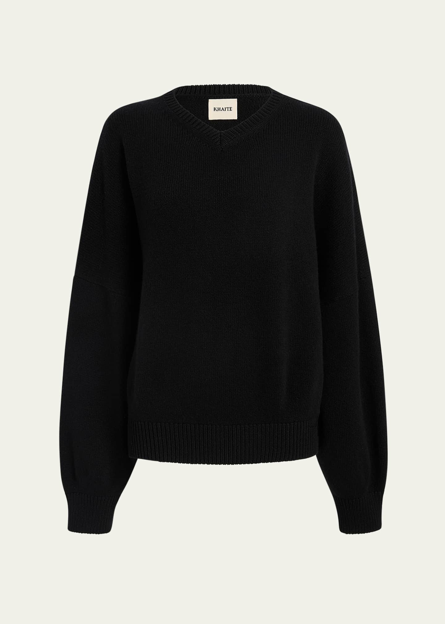 Khaite Wolfe V-Neck Cashmere Sweater Image 1 of 5