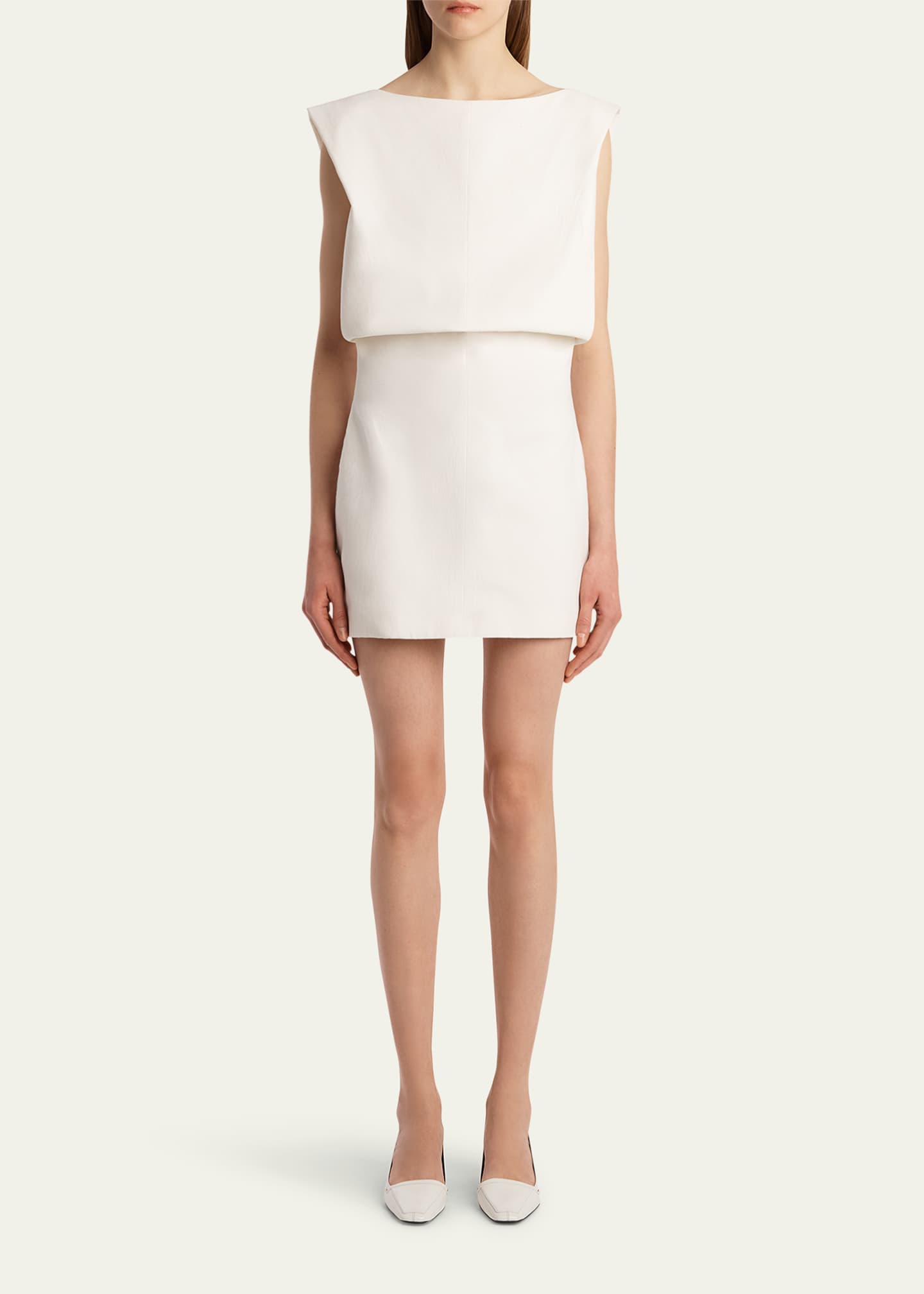 Khaite Toma Sleeveless Silk Mini Dress Image 2 of 3