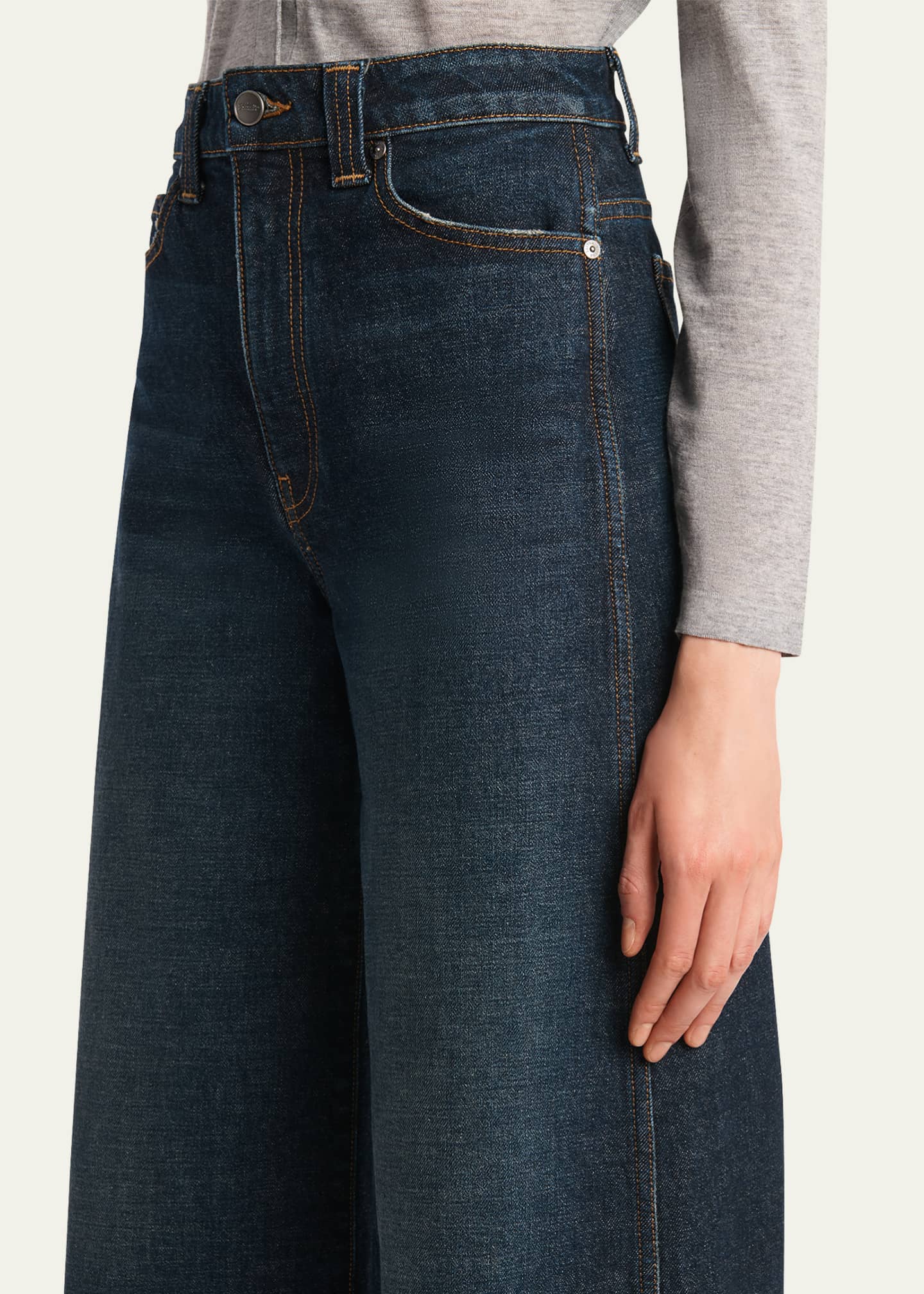 Khaite Dane High-Rise Wide-Leg Jeans Image 4 of 4