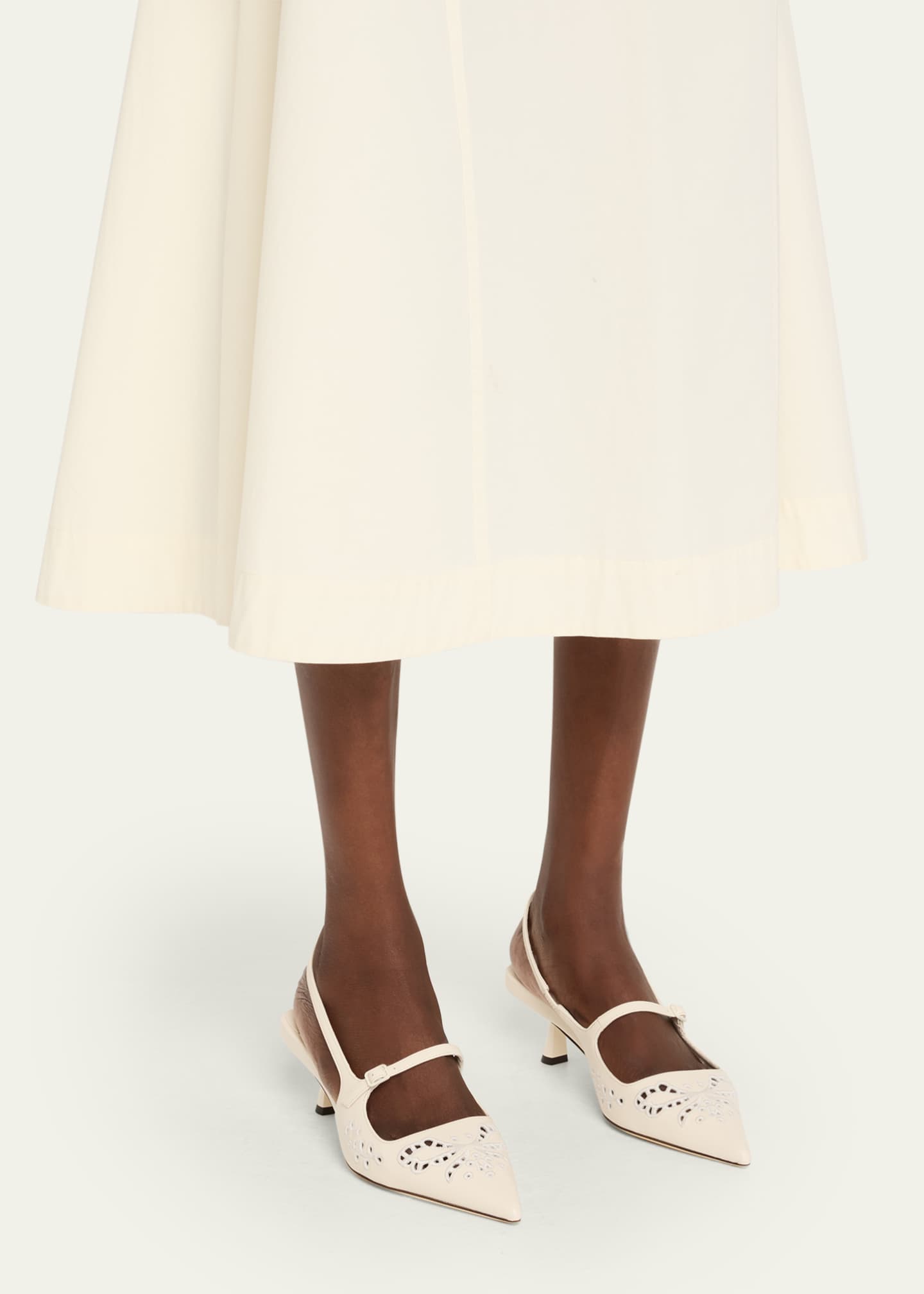 Jimmy Choo Didi 45 Leather Embroidered Slingback Pumps Image 2 of 6