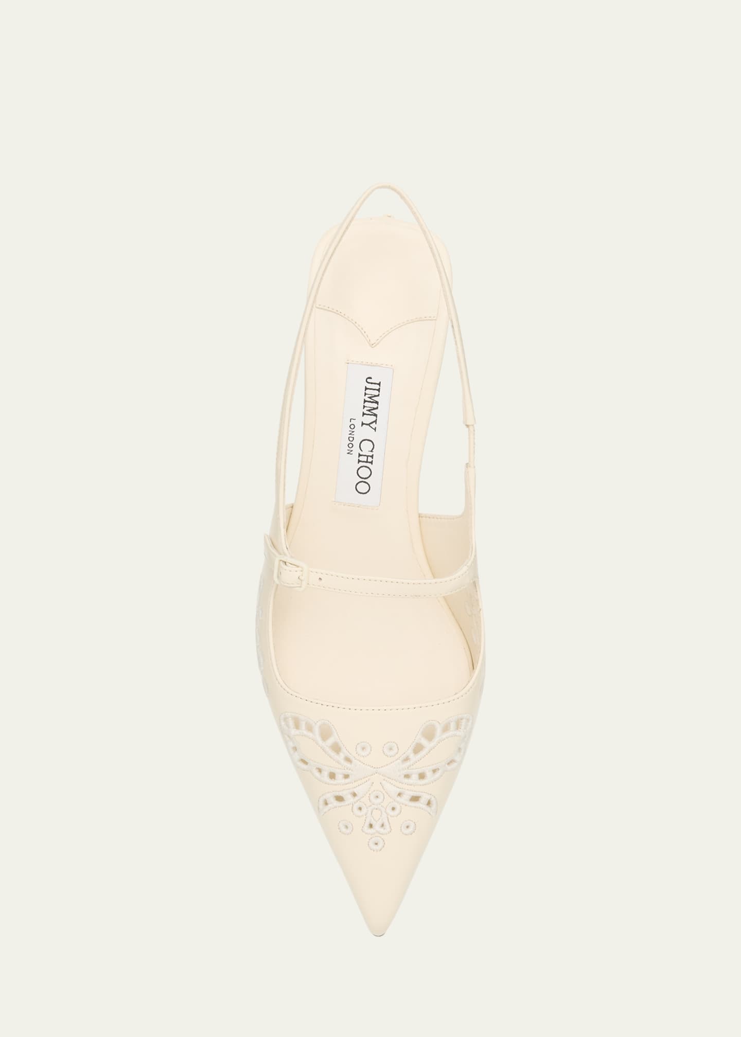 Jimmy Choo Didi 45 Leather Embroidered Slingback Pumps Image 6 of 6