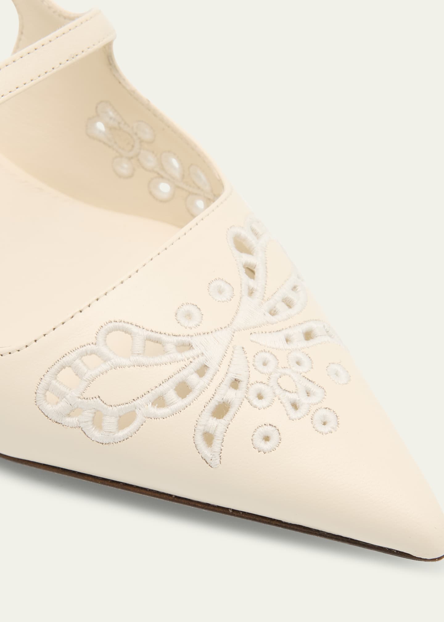 Jimmy Choo Didi 45 Leather Embroidered Slingback Pumps Image 5 of 6