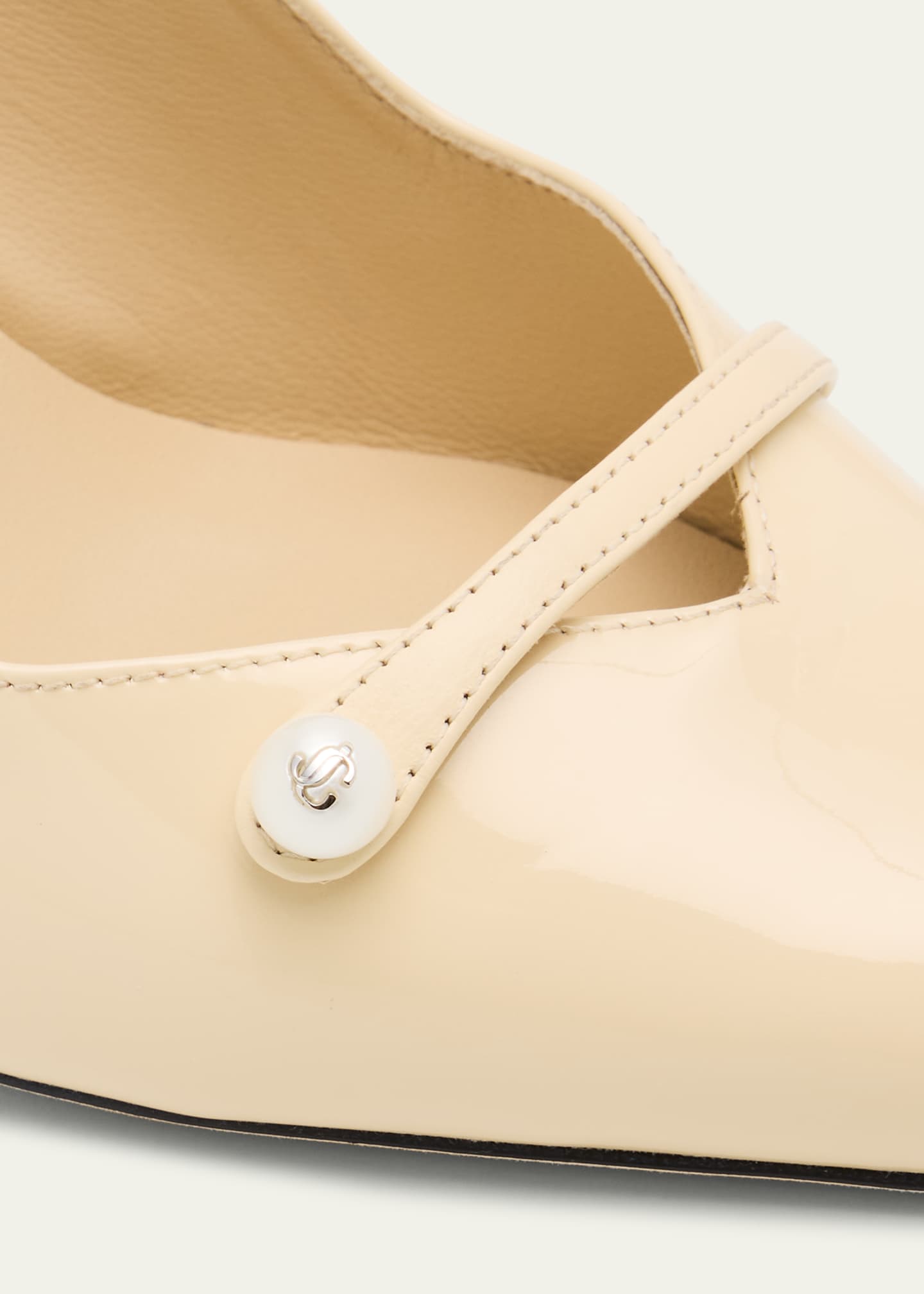 Jimmy Choo Amita 85 Patent Nappa Leather Slingback Pumps Image 3 of 4