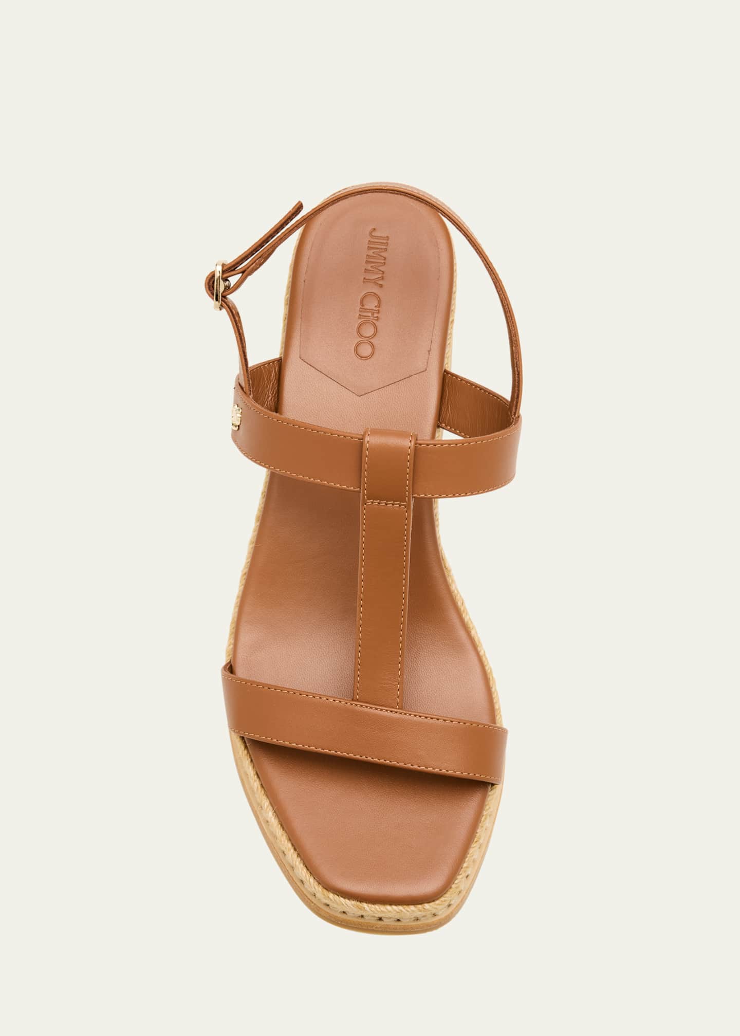 Jimmy Choo Theia 60 Leather Wedge Sandals Image 6 of 6