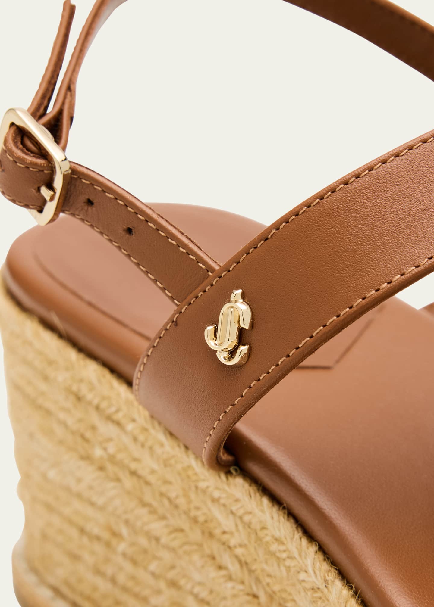 Jimmy Choo Theia 60 Leather Wedge Sandals Image 5 of 6