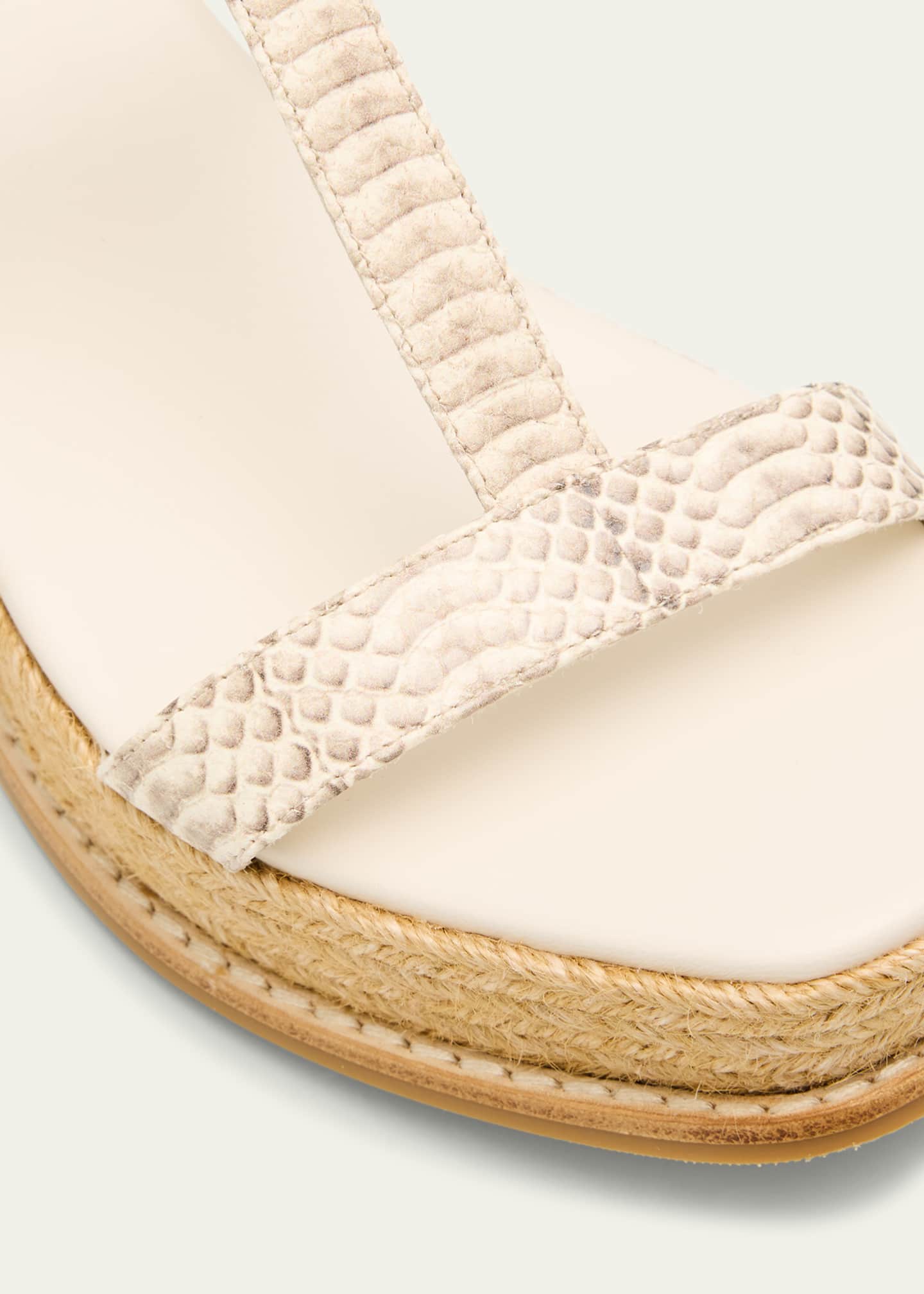 Jimmy Choo Theia 60 Snake-Printed Leather Wedge Sandals Image 3 of 4