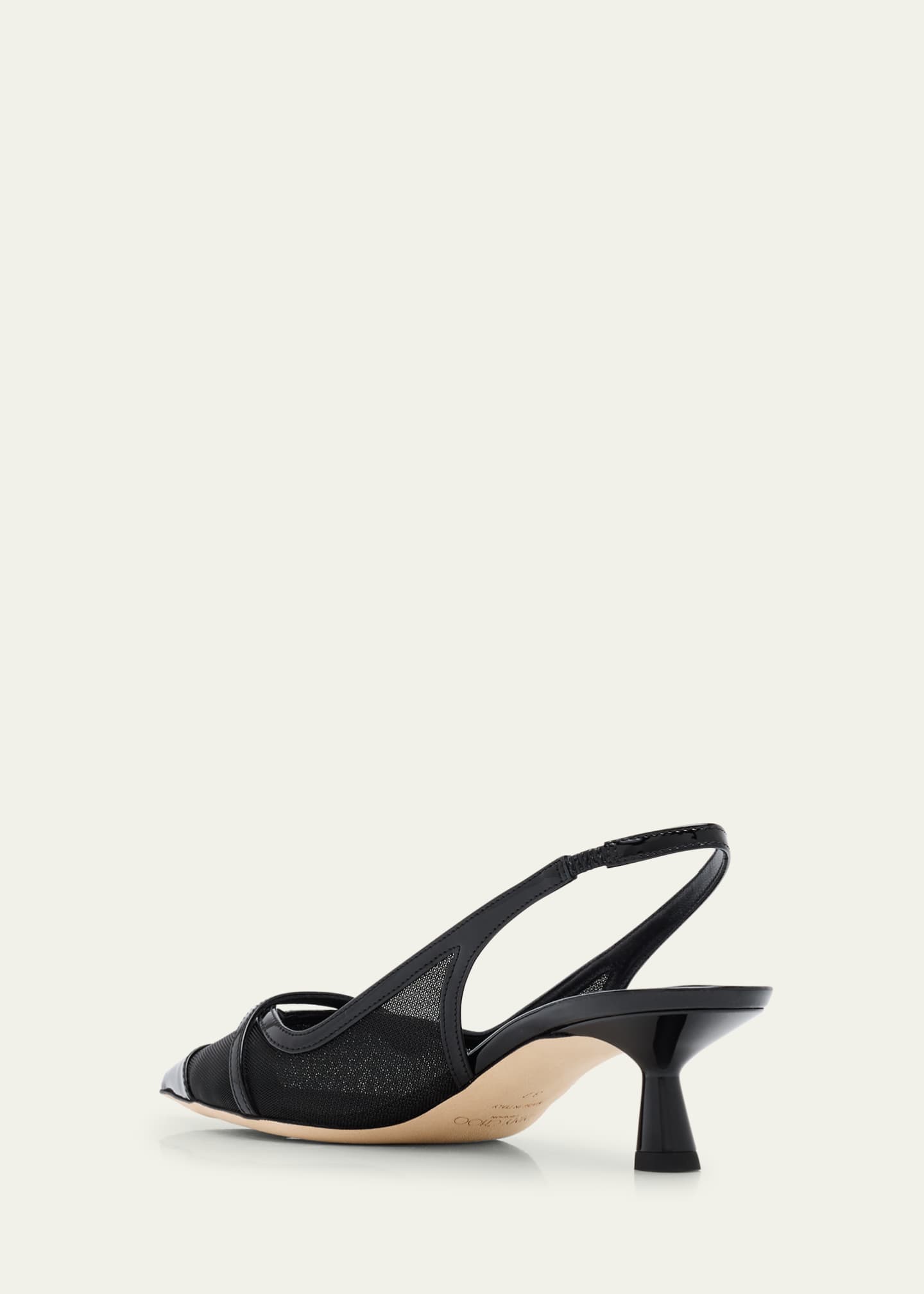 Jimmy Choo Amita Mesh Pearly-Strap Slingback Pumps Image 2 of 4