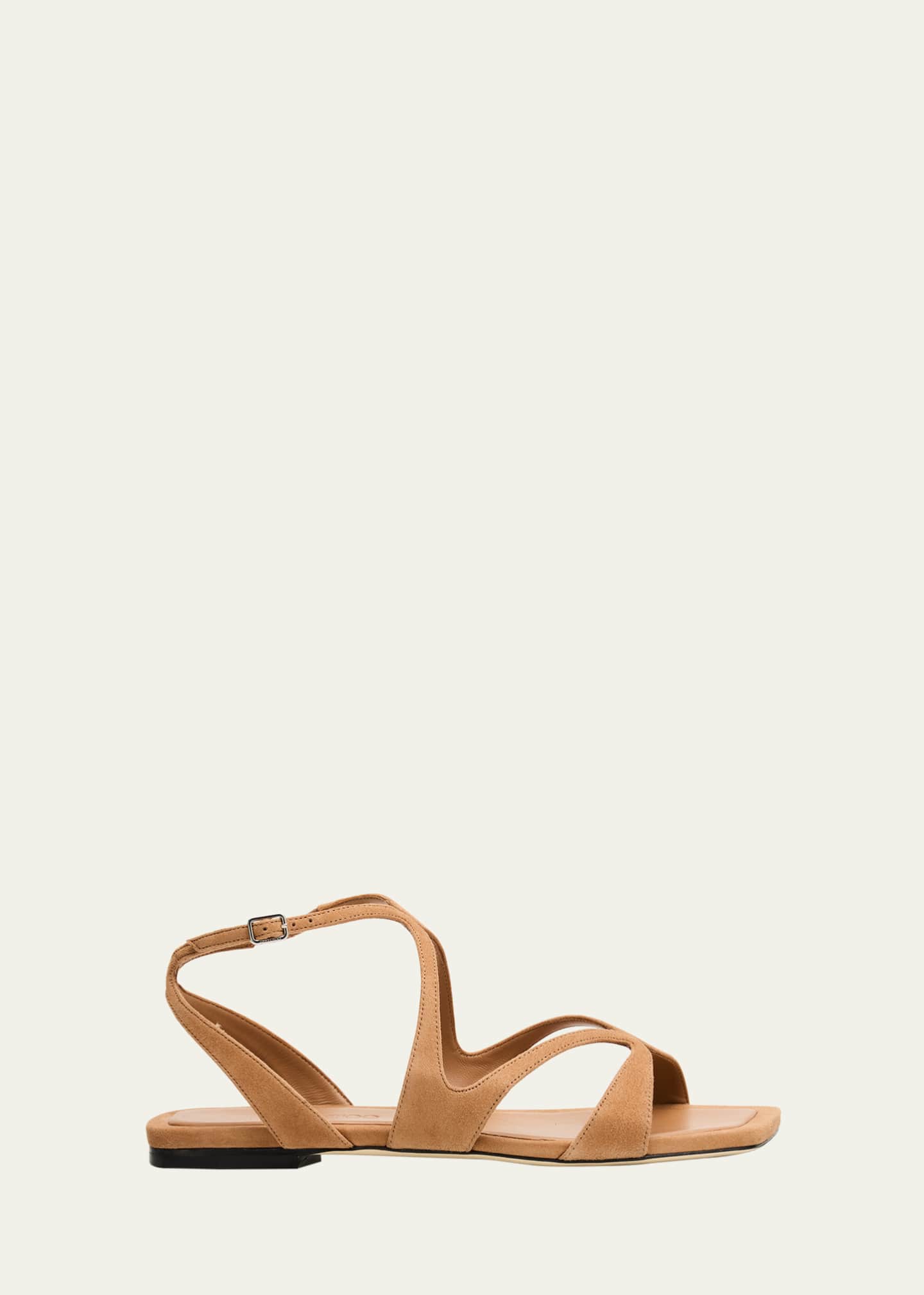 Jimmy Choo Ayla Suede Flat Sandals Image 1 of 4
