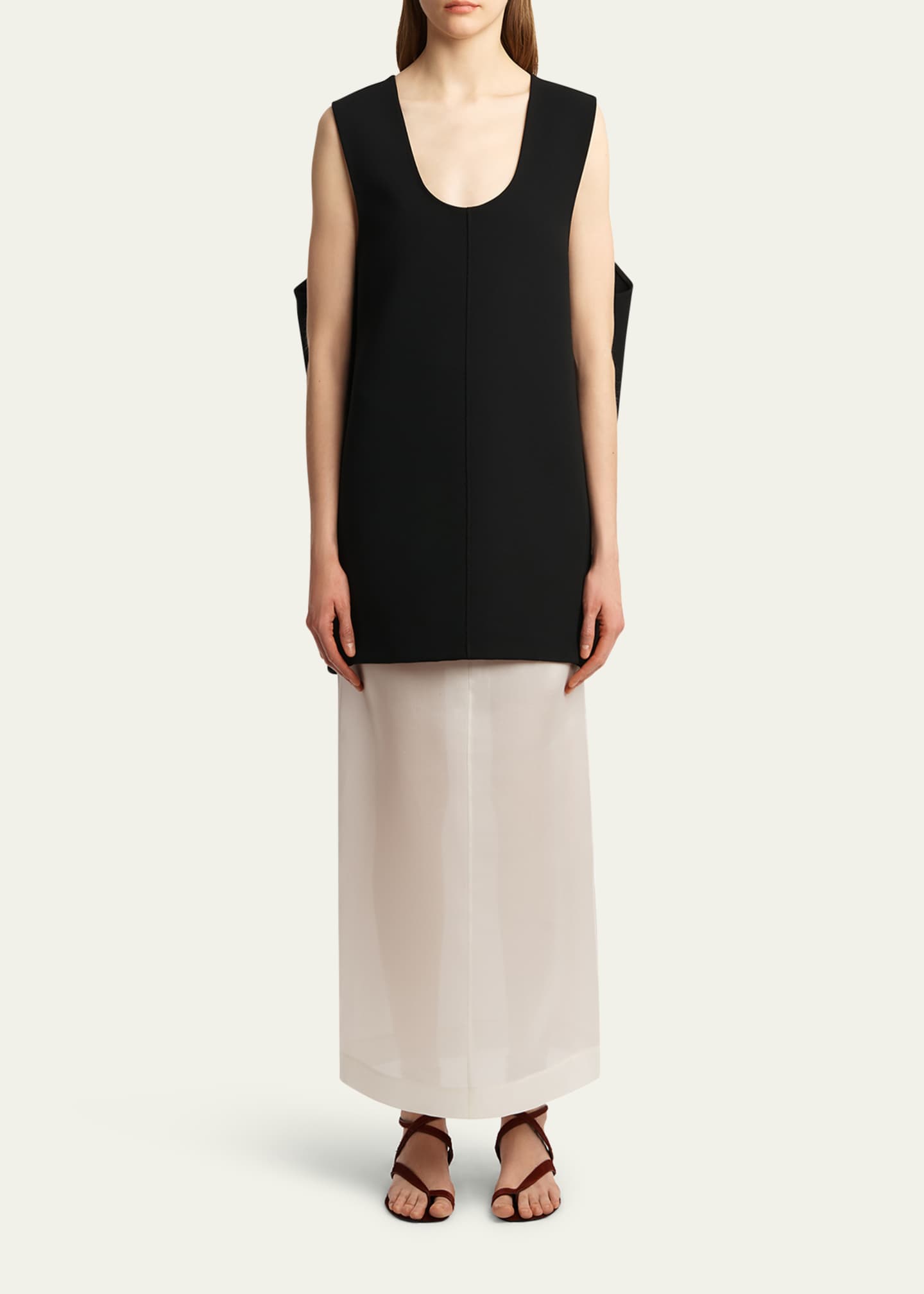 Khaite Nyona Scoop-Neck Sleeveless Mini Dress Image 2 of 5