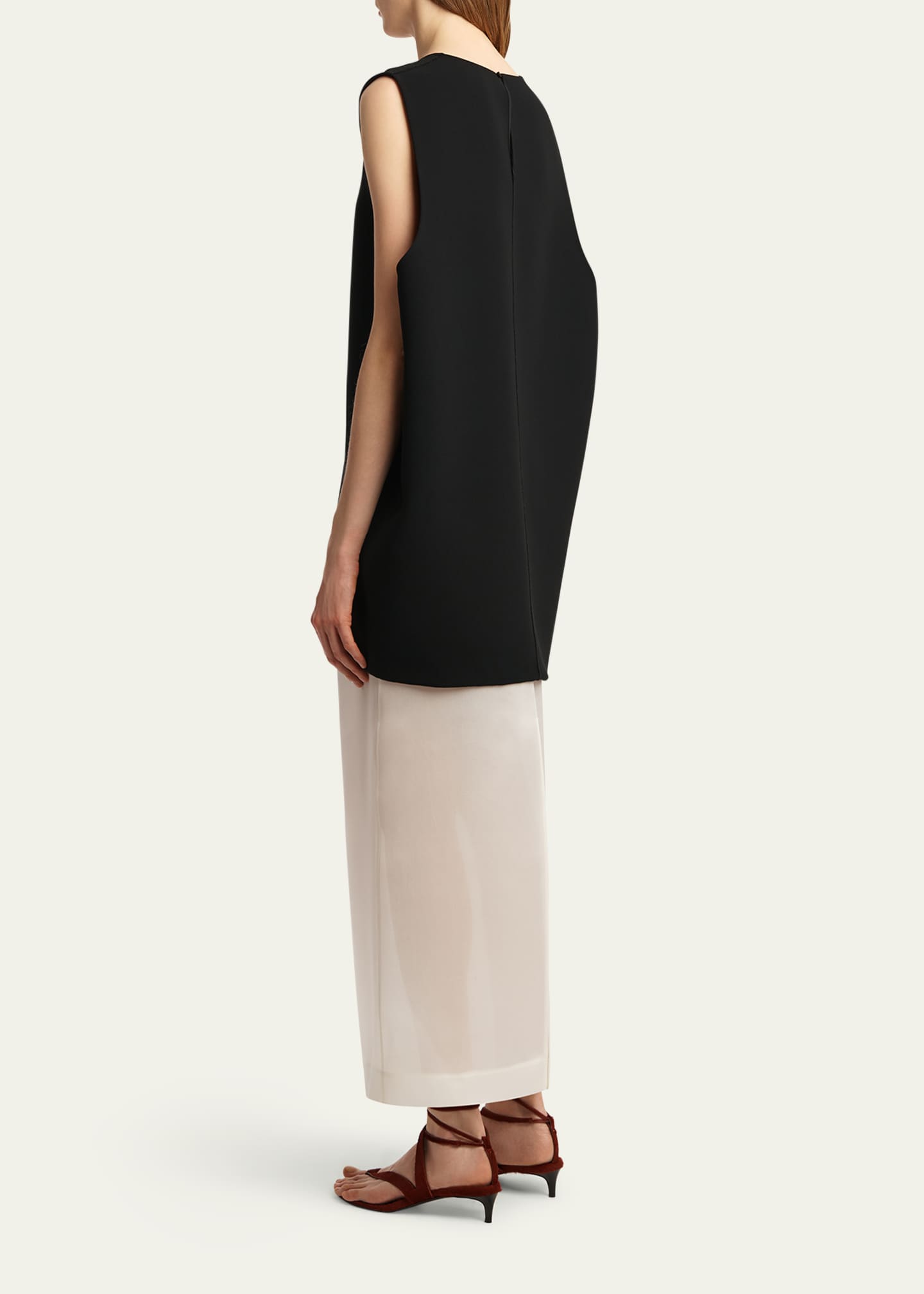 Khaite Nyona Scoop-Neck Sleeveless Mini Dress Image 3 of 5