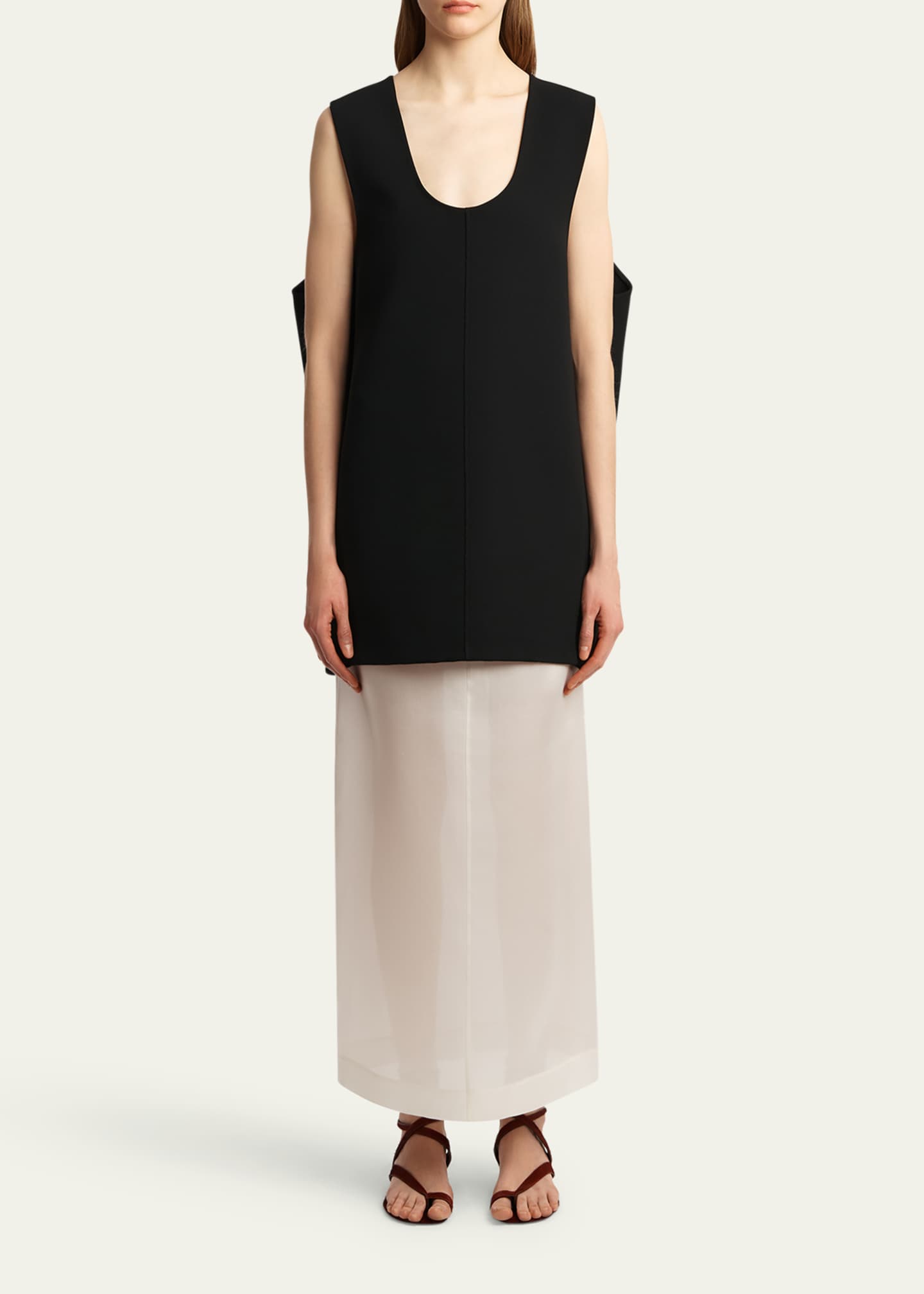 Khaite Lalisa Silk Midi Skirt Image 2 of 5