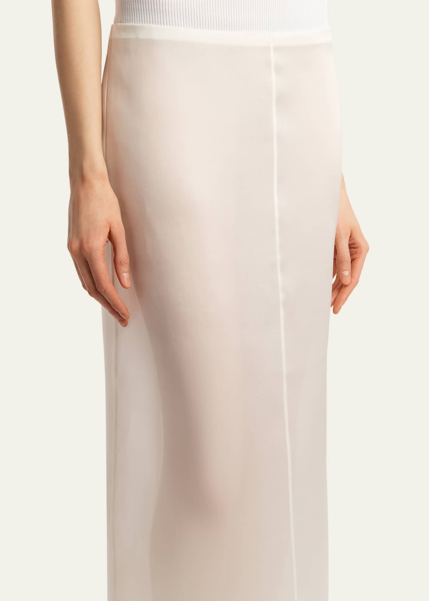 Khaite Lalisa Silk Midi Skirt Image 5 of 5