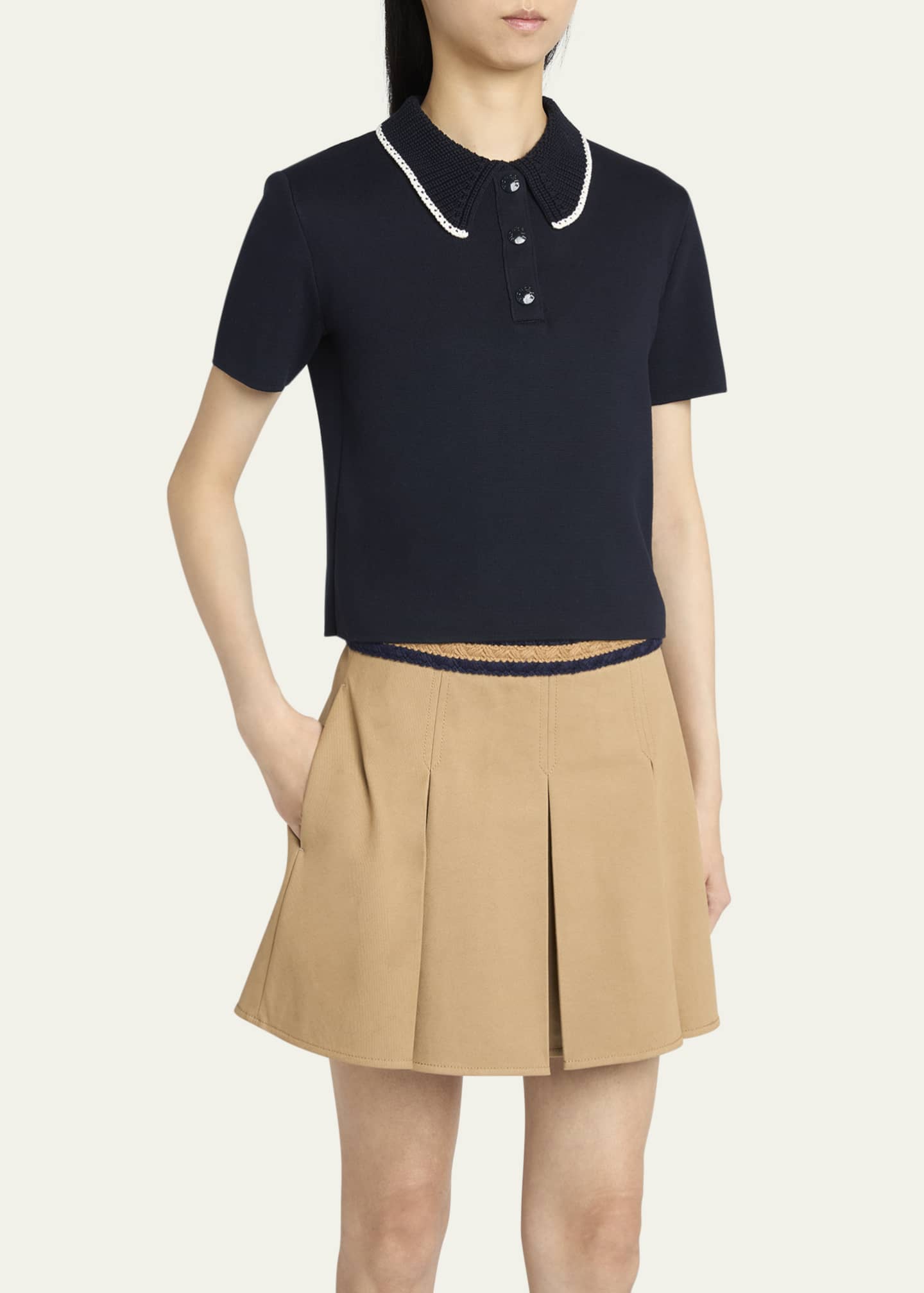 Moncler Short-Sleeve Polo Shirt - Bergdorf Goodman
