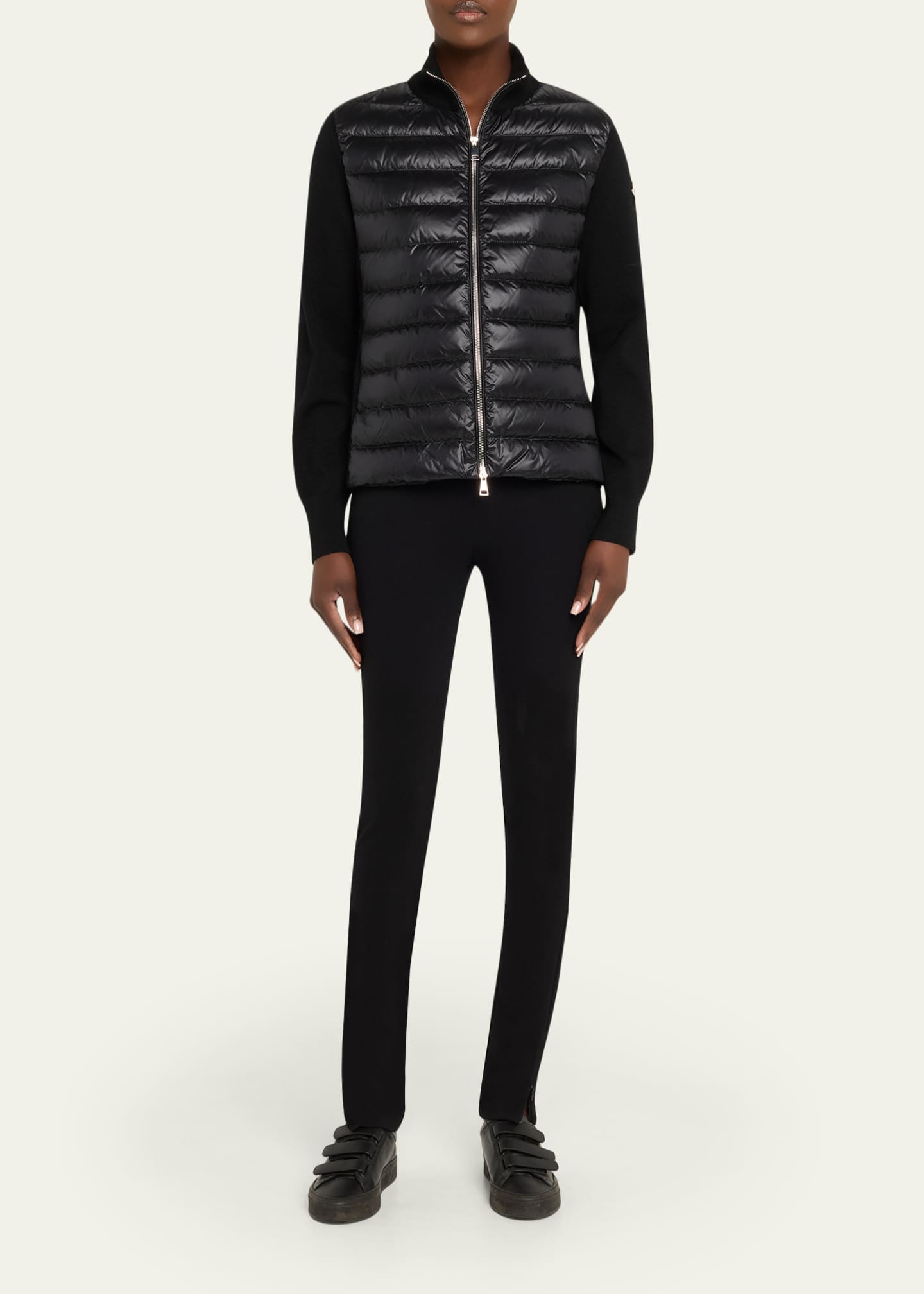 Moncler Combo Down Short Cardigan Image 2 of 5