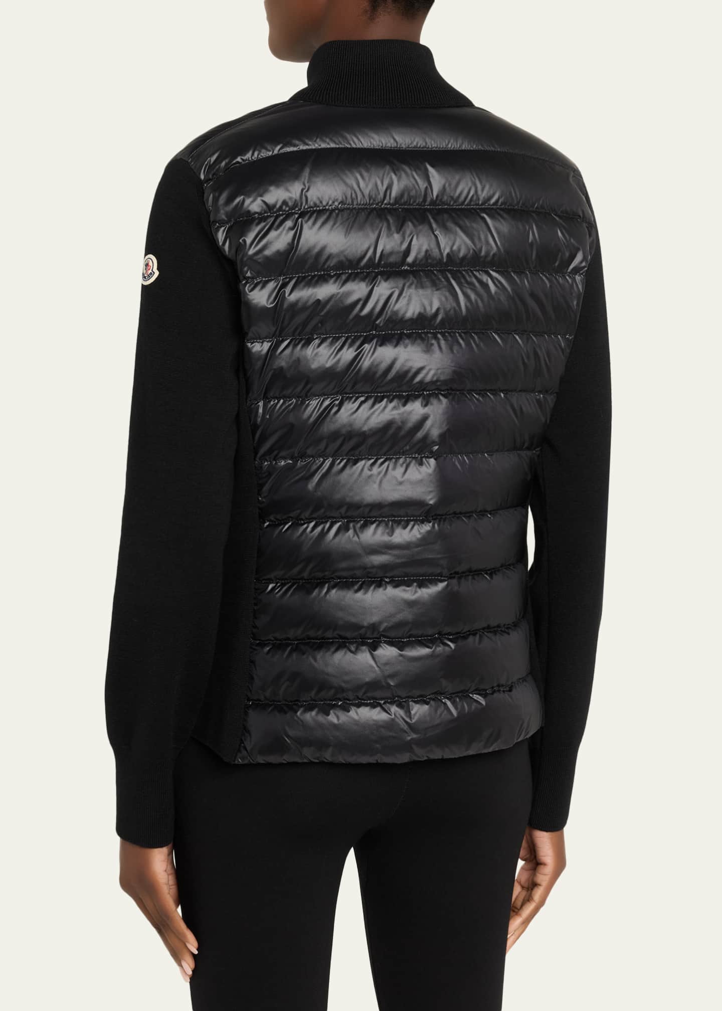 Moncler Combo Down Short Cardigan Image 3 of 5