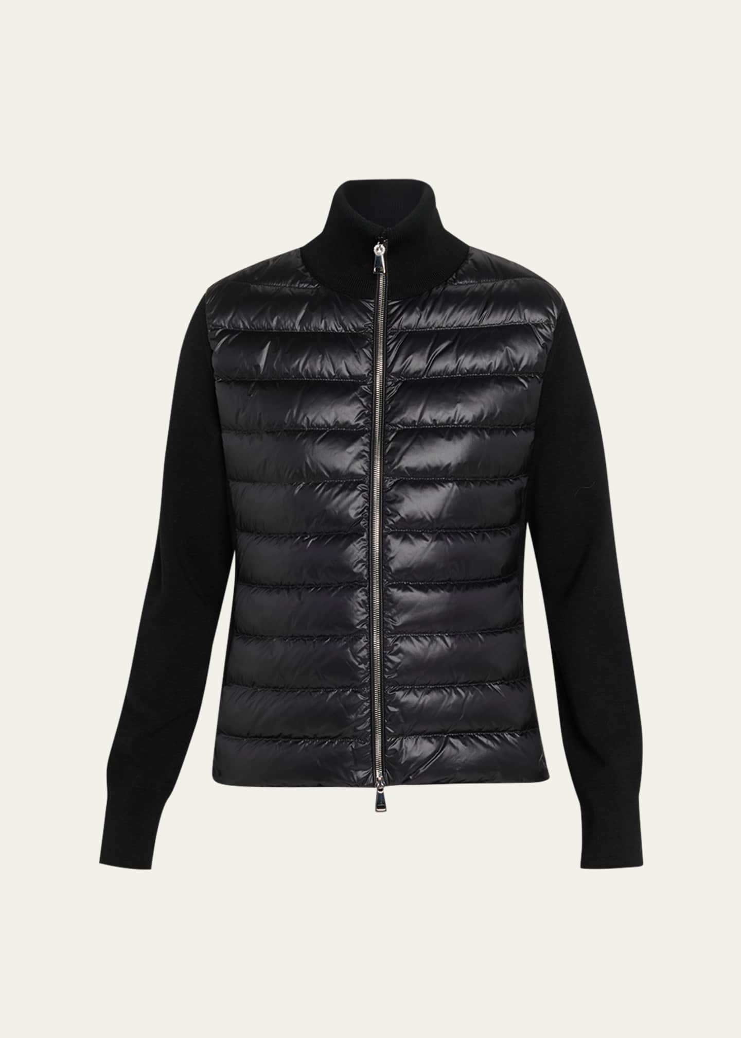 Moncler Combo Down Short Cardigan Image 1 of 5