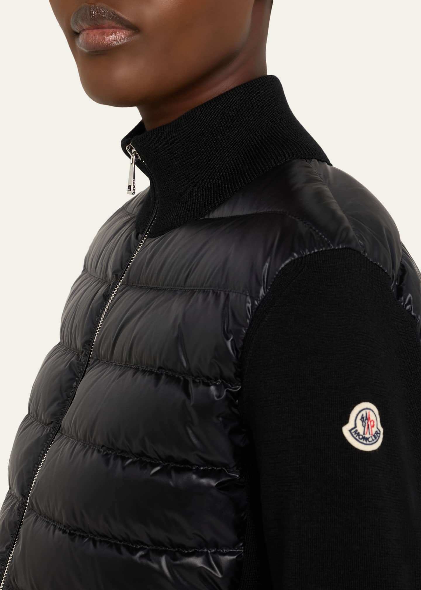 Moncler Combo Down Short Cardigan Image 5 of 5