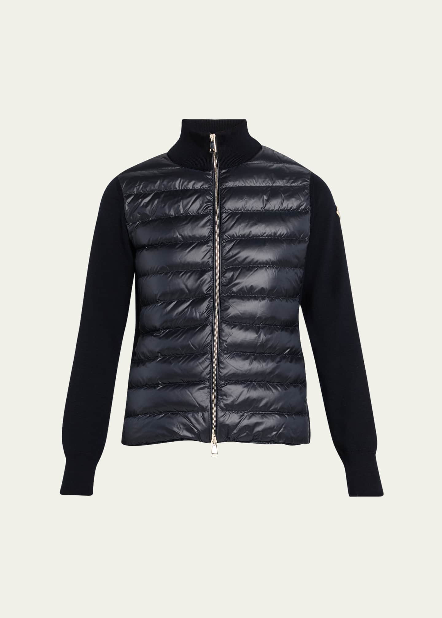モンクレール　カーディガン Moncler Combo Down Short Cardigan - Bergdorf Goodman