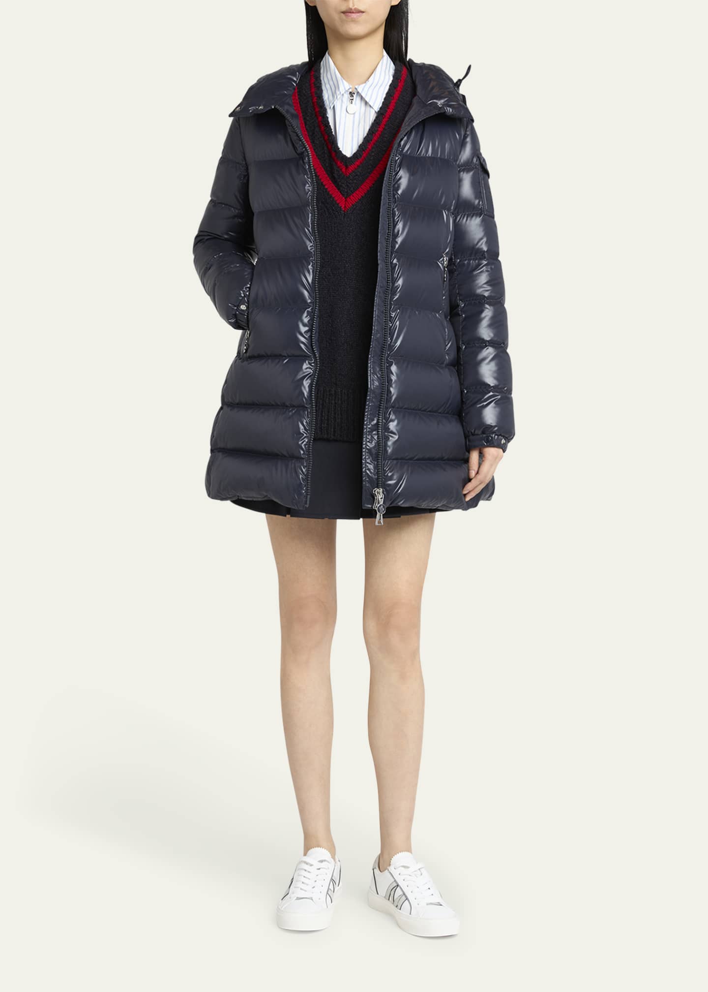 【大人気！】MONCLER☆Jacketsシルバーコーティング Moncler Silver Puffer Jacket - Gem