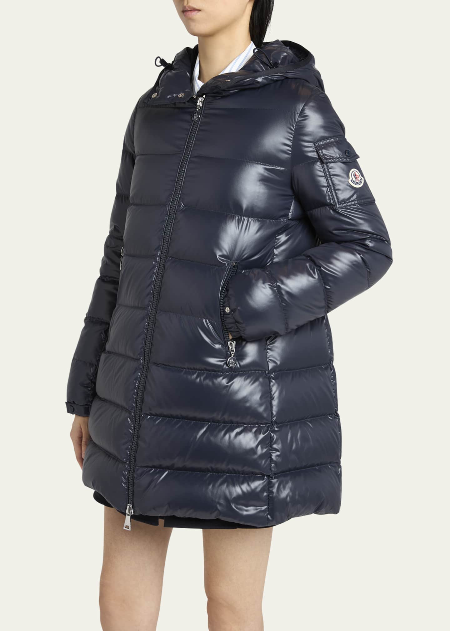 【関税&送料込】Moncler Piumino Lungo Courcelles Moncler Courcelles Long Hooded Down Puffer Coat - Bergdorf
