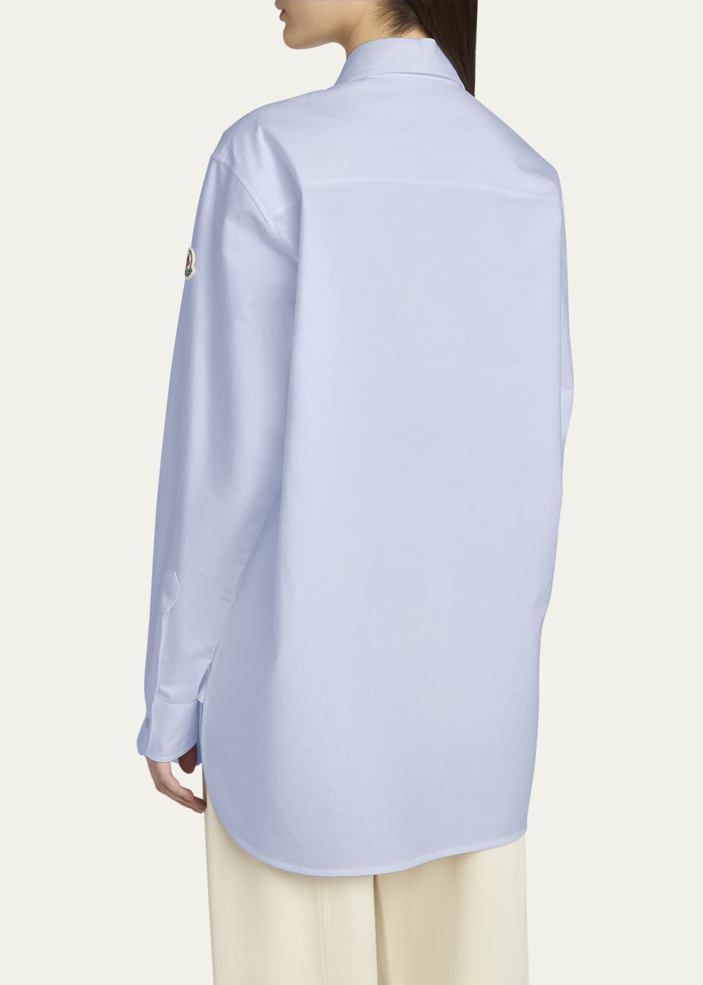 Moncler Long-Sleeve Cotton Shirt Image 3 of 5