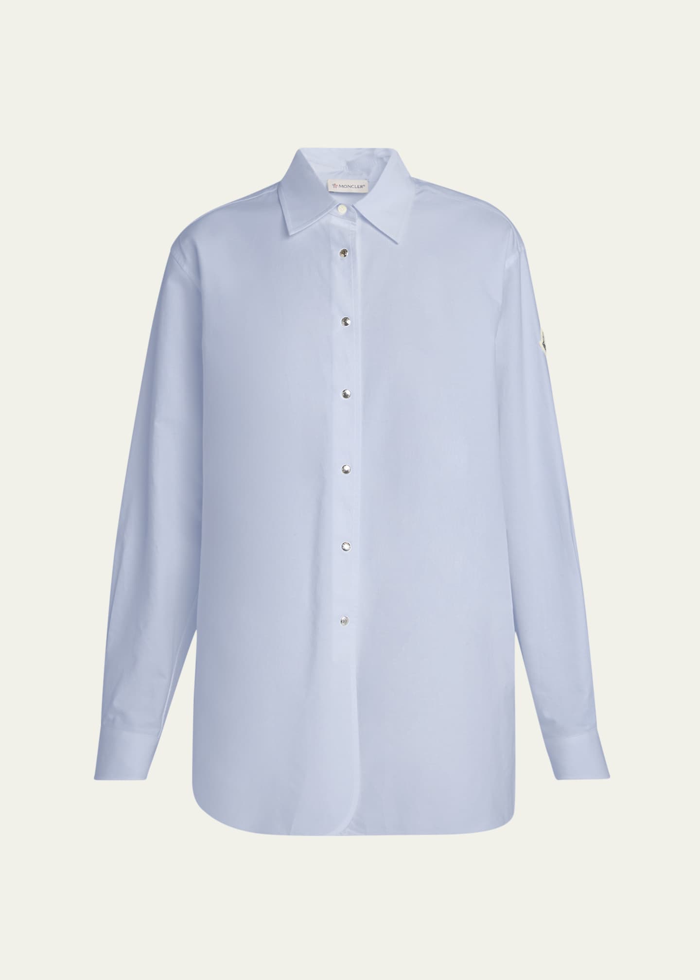 Moncler Long-Sleeve Cotton Shirt Image 1 of 5