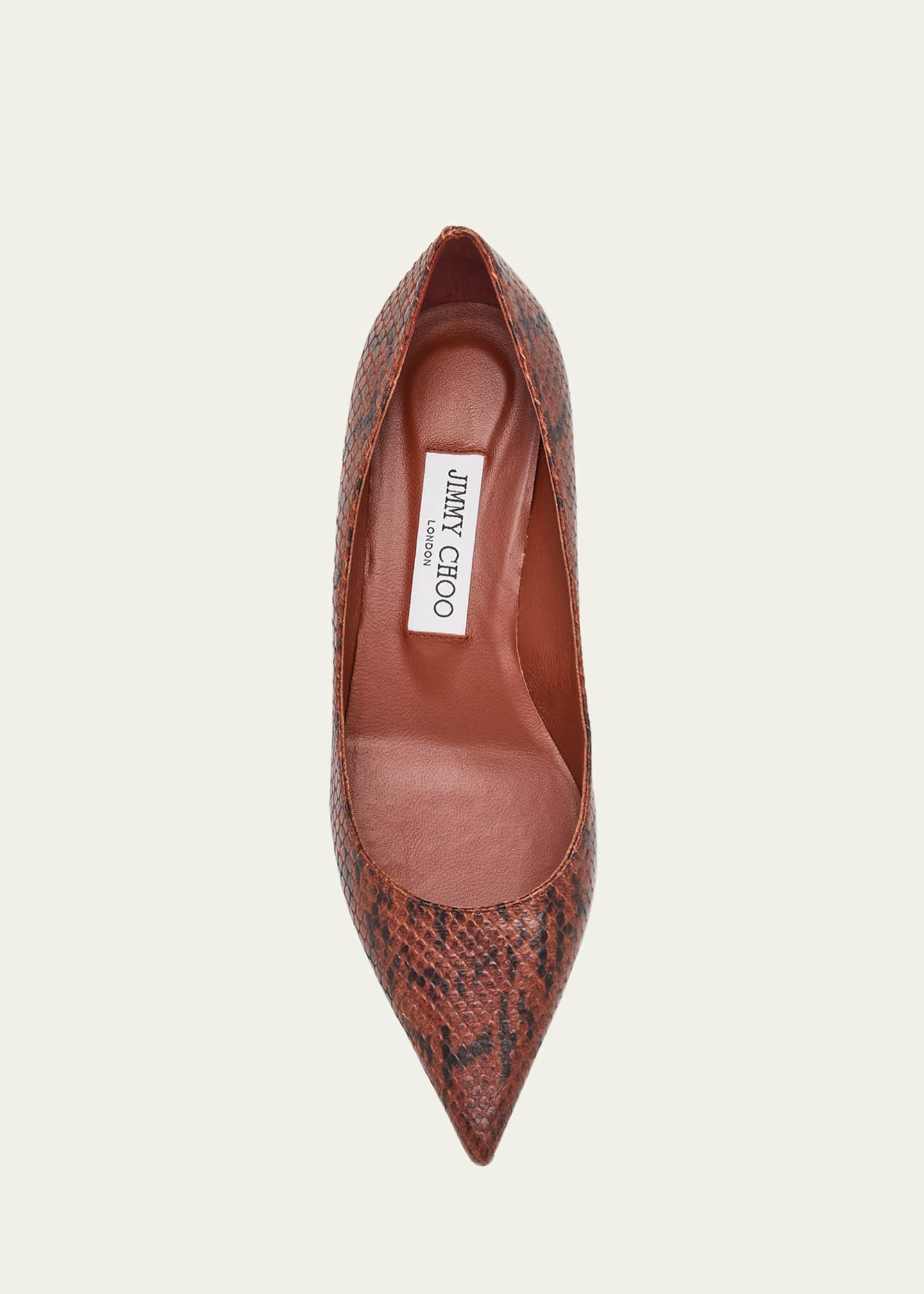 Jimmy Choo Amelia Snake-Printed Leather Pumps Image 4 of 4