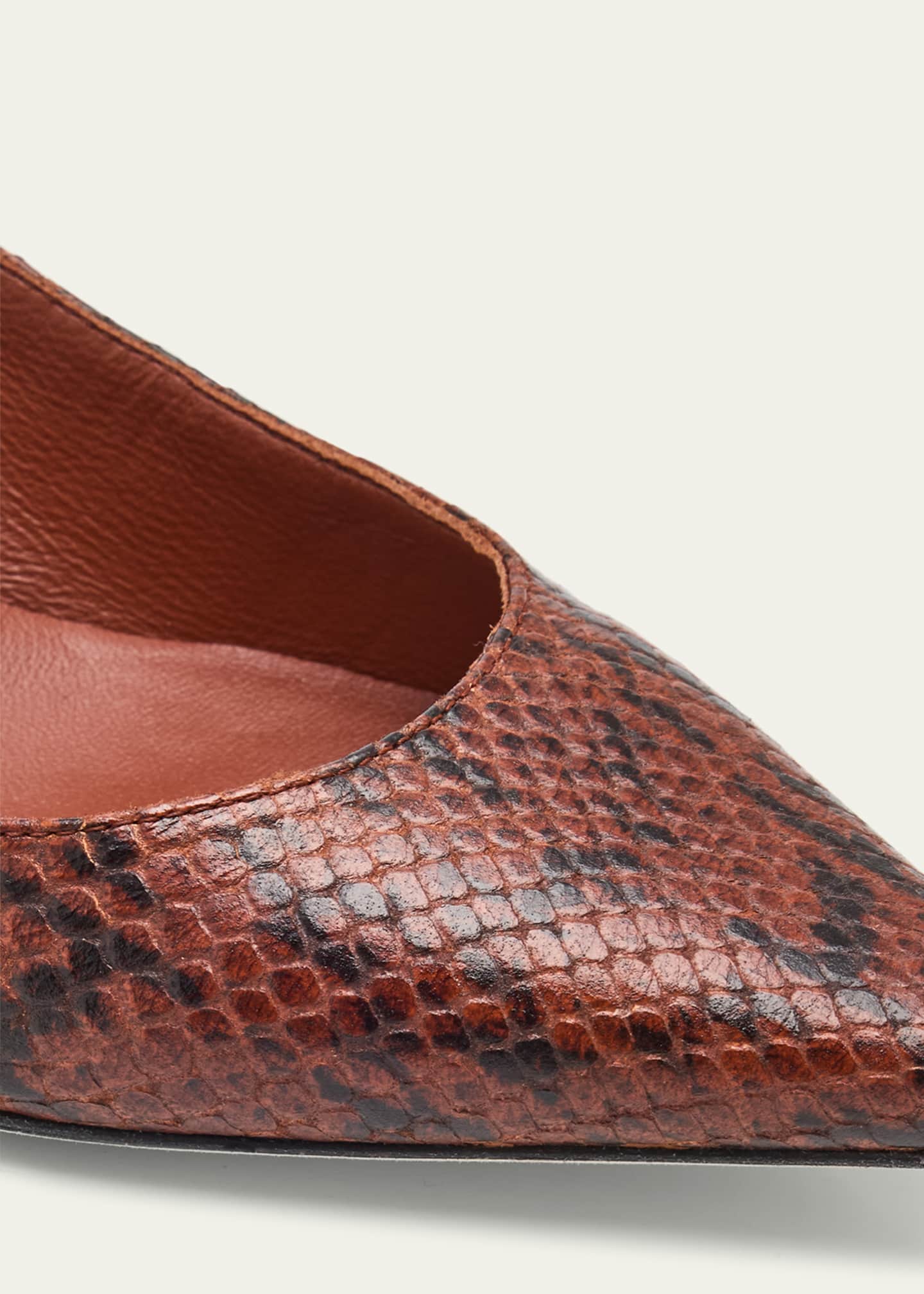 Jimmy Choo Amelia Snake-Printed Leather Pumps Image 3 of 4