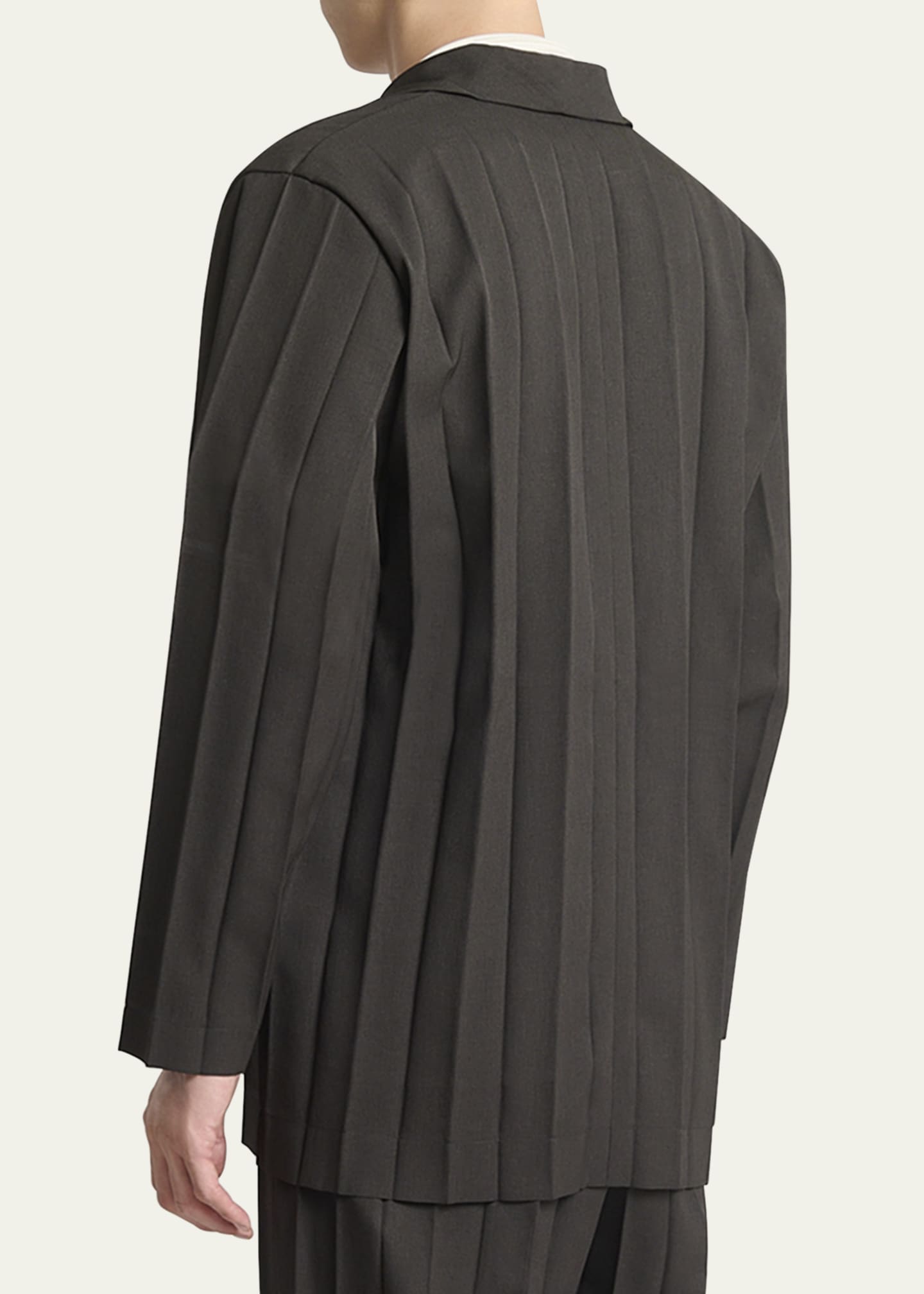 HOMME PLISSE ISSEY WOOL LIKE LIGHT DESIGN coat outer HP53FA175 gray 1