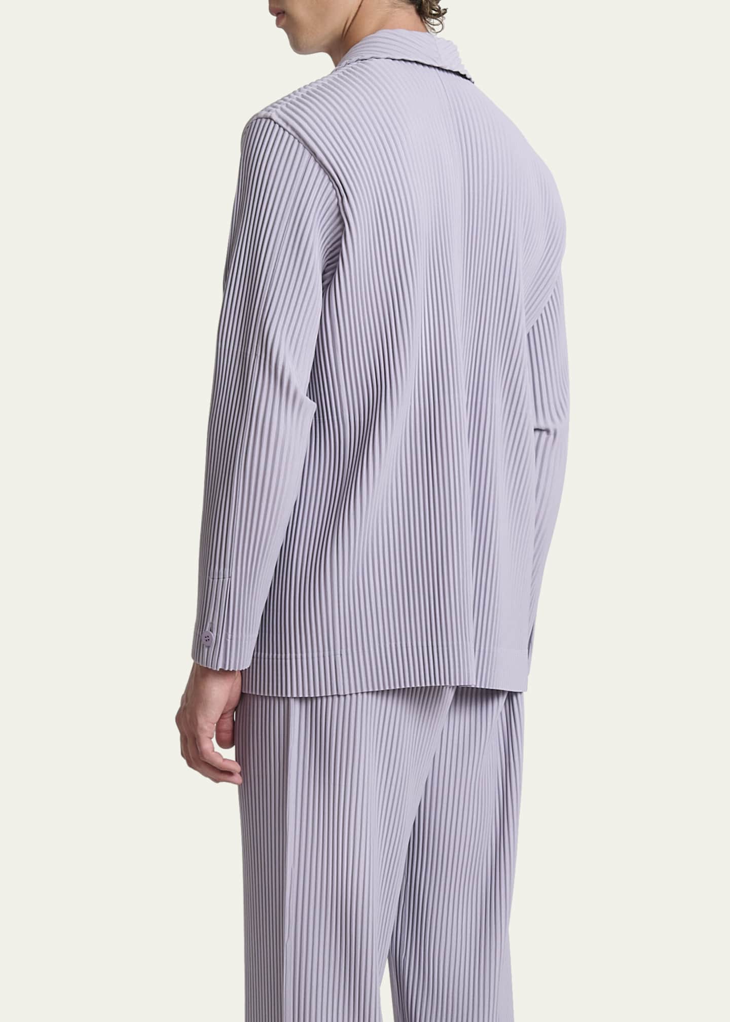 Homme Plisse Issey Miyake Men's Pleated Single-Breasted Sport Coat Image 3 of 5