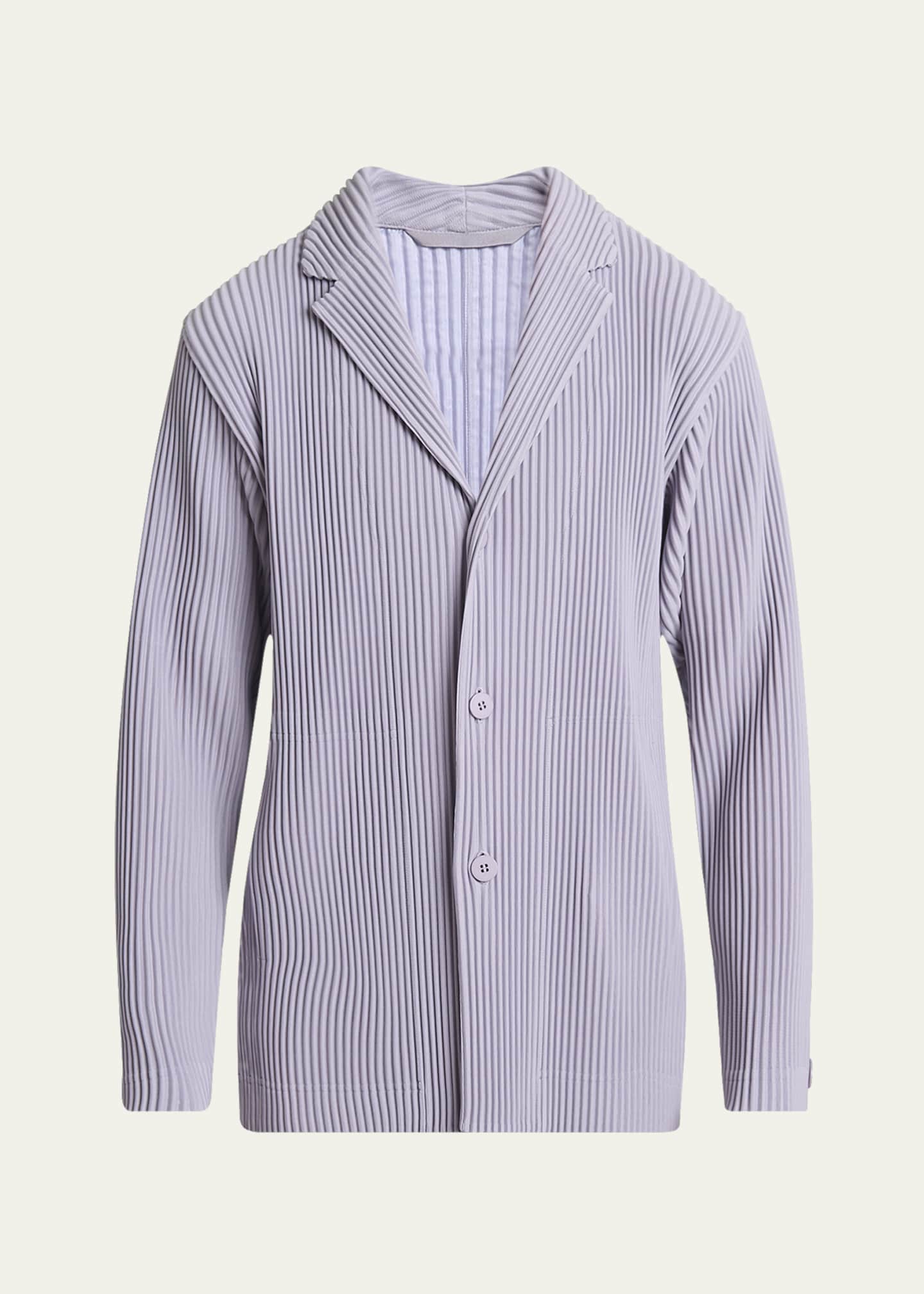 Homme Plisse Issey Miyake Men's Pleated Single-Breasted Sport Coat Image 1 of 5