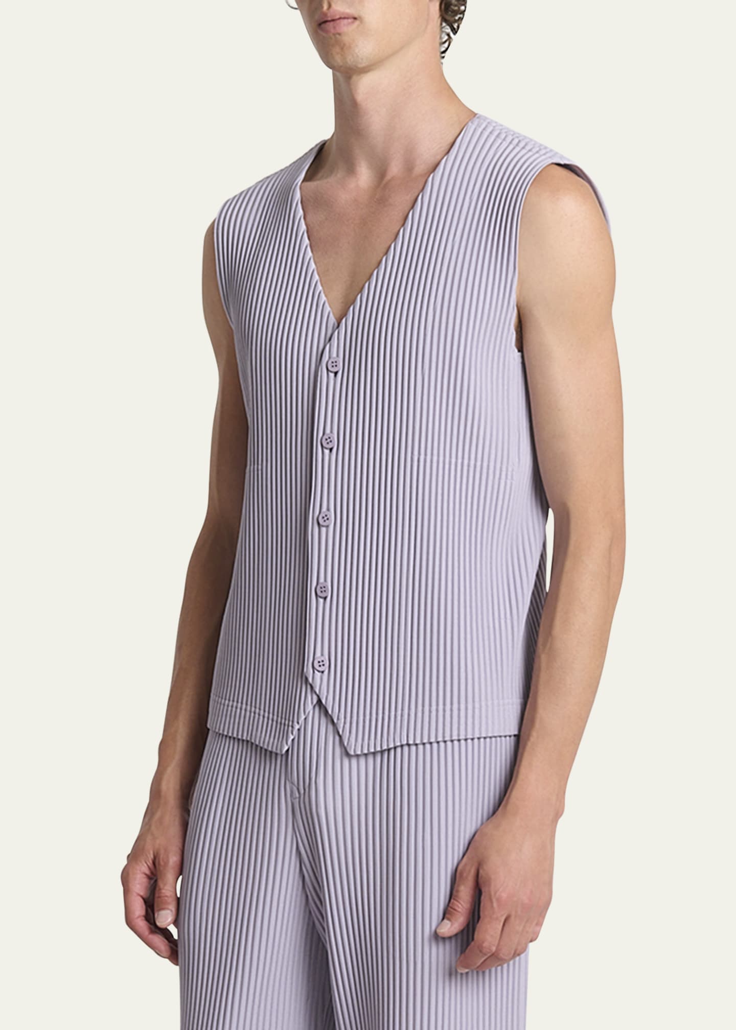 Homme Plisse Issey Miyake Men's Tailored Pleats Vest Image 4 of 5