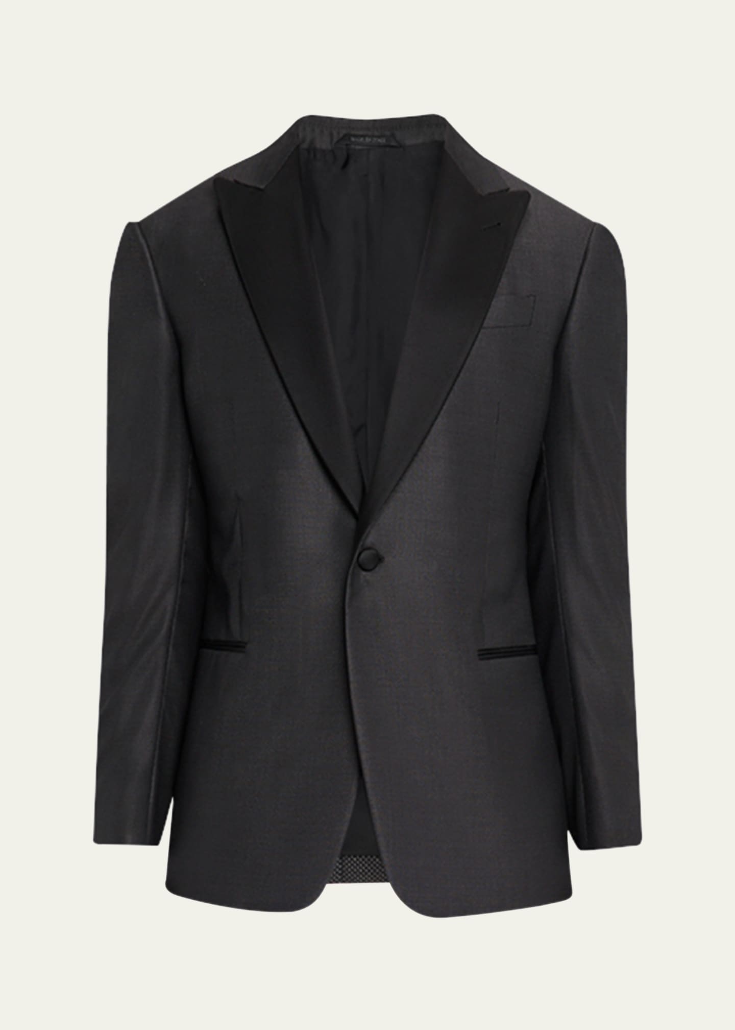 Giorgio Armani Men's Micro-Dot Silk Peak Lapel Tuxedo Image 1 of 8