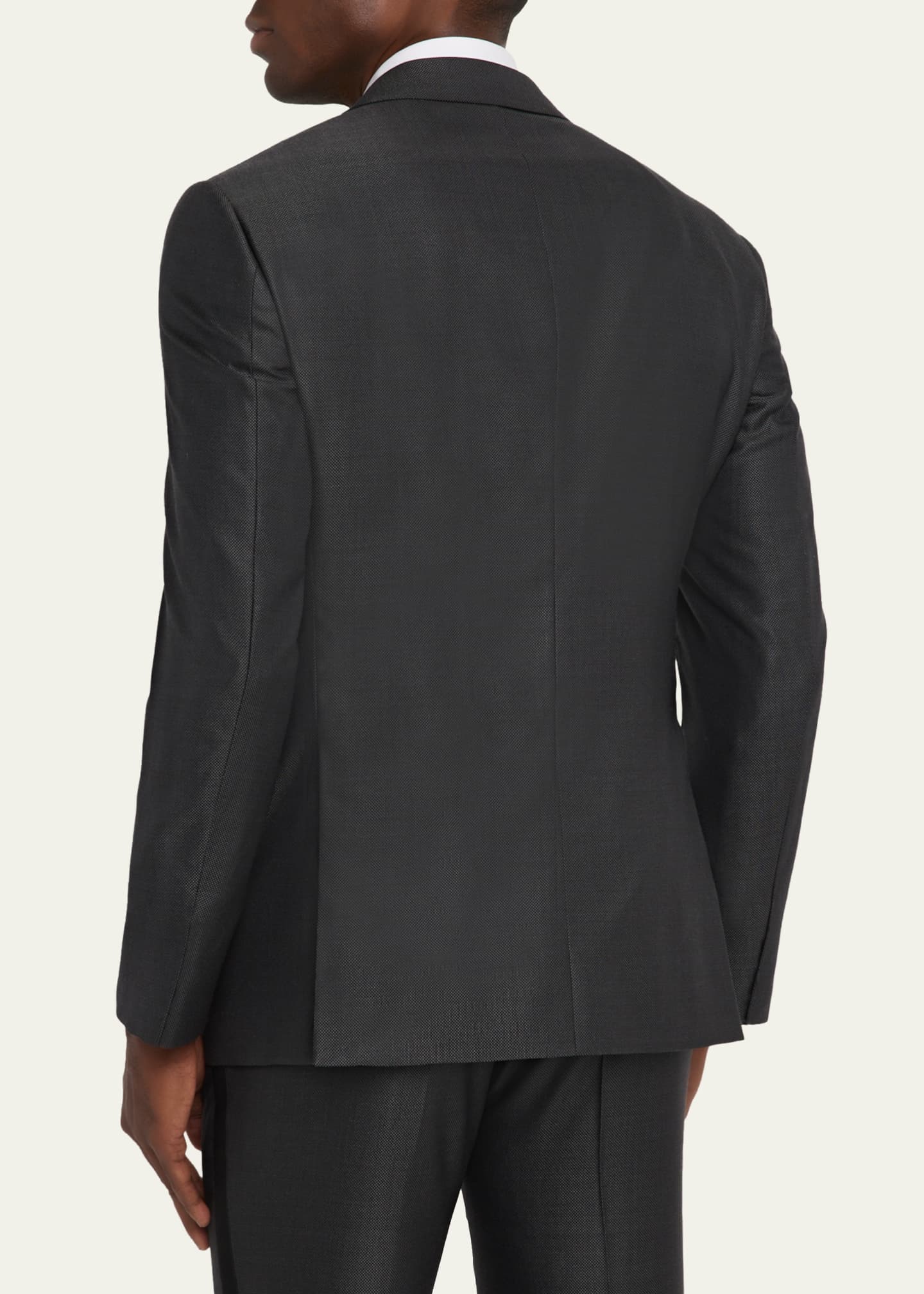 Giorgio Armani Men's Micro-Dot Silk Peak Lapel Tuxedo Image 5 of 8