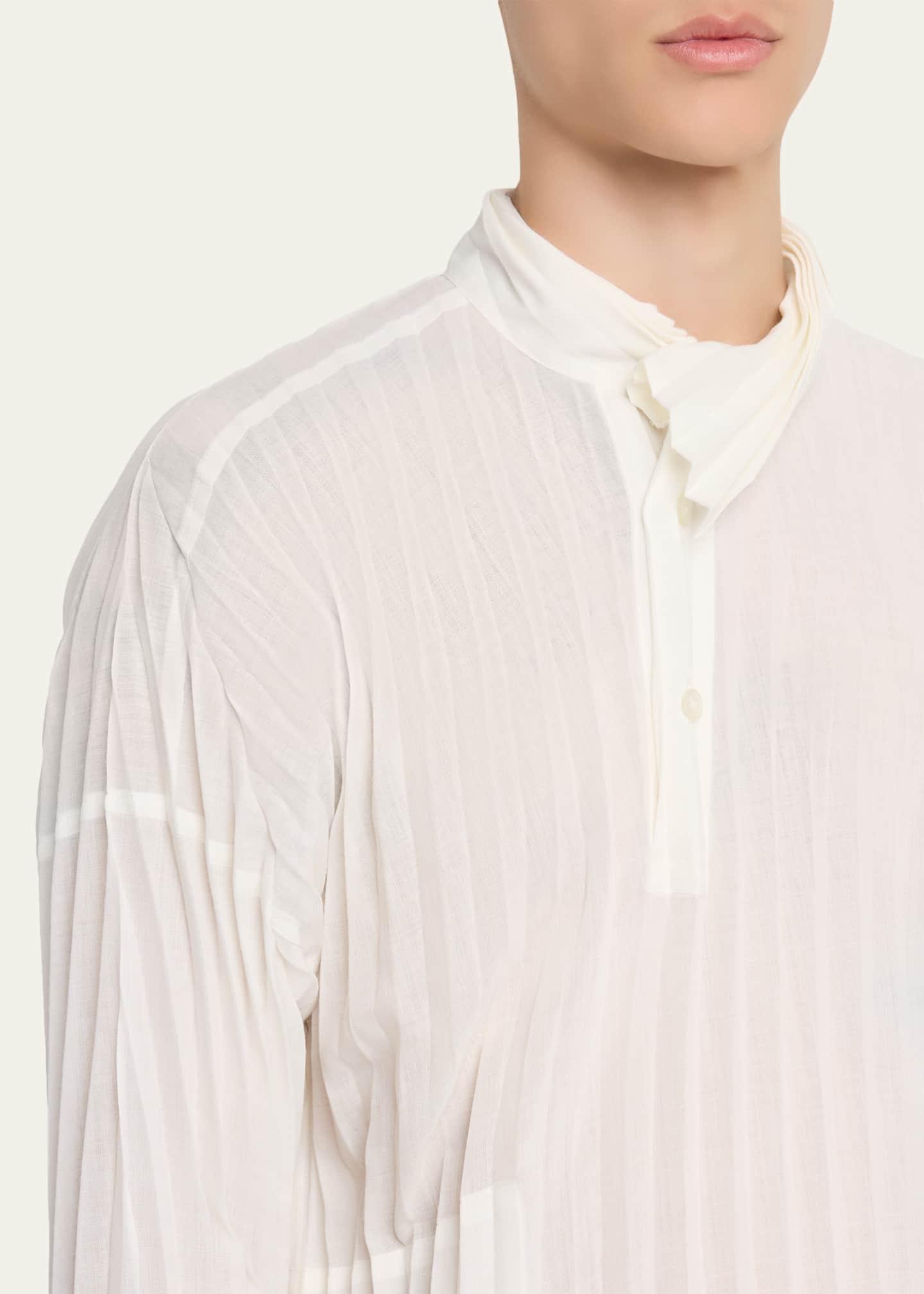 Homme Plisse Issey Miyake Men's Windswept Mid-Length Pleated