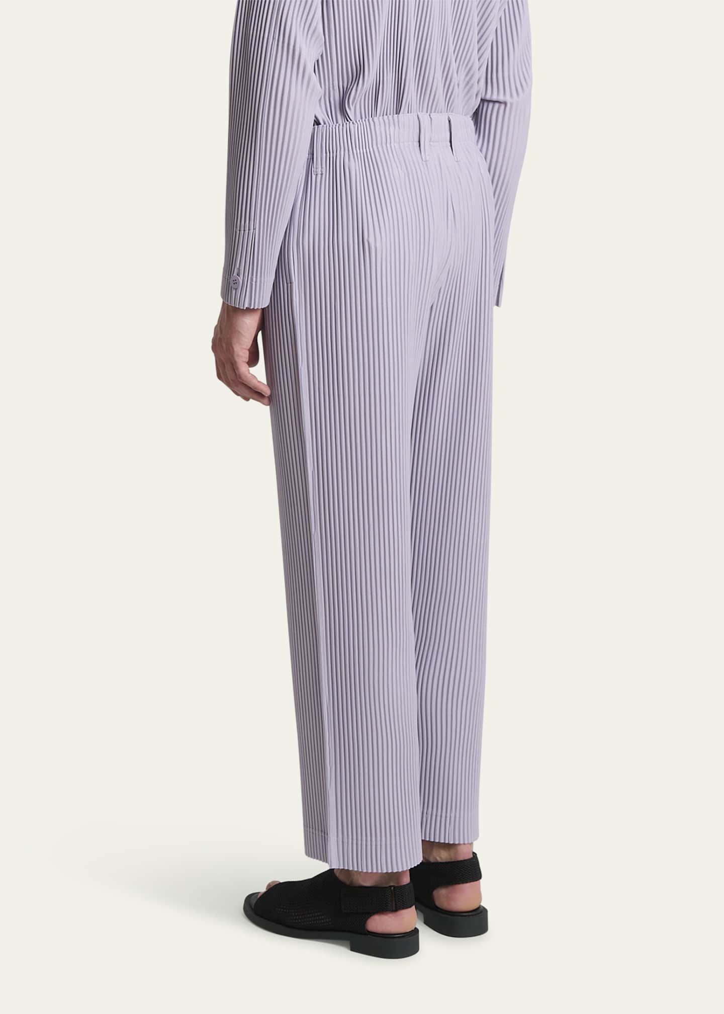 Homme Plisse Issey Miyake Men's Tailored Pleats Straight-Leg Pants Image 3 of 5