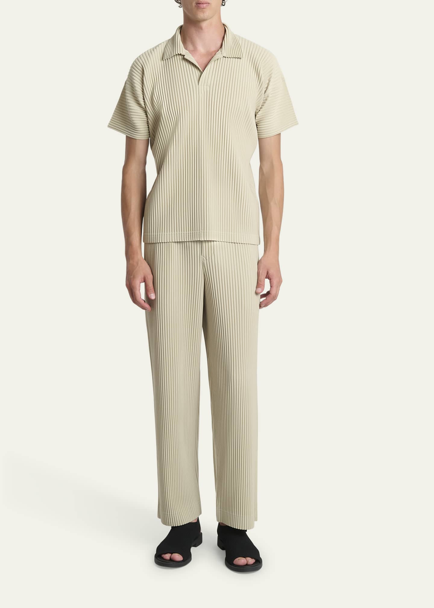 Homme Plisse Issey Miyake Men's Pleated Polo Shirt - Bergdorf Goodman