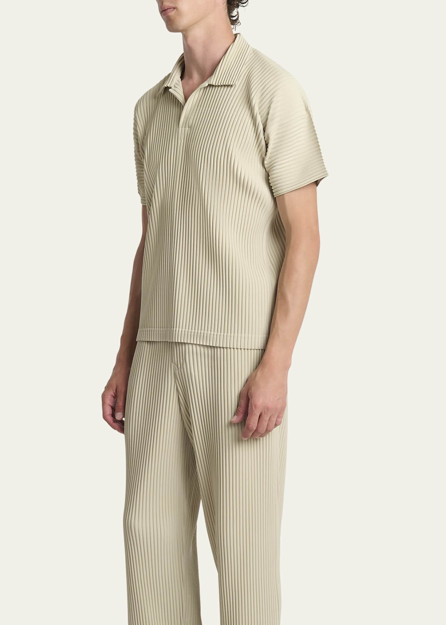 Homme Plisse Issey Miyake Men's Pleated Polo Shirt