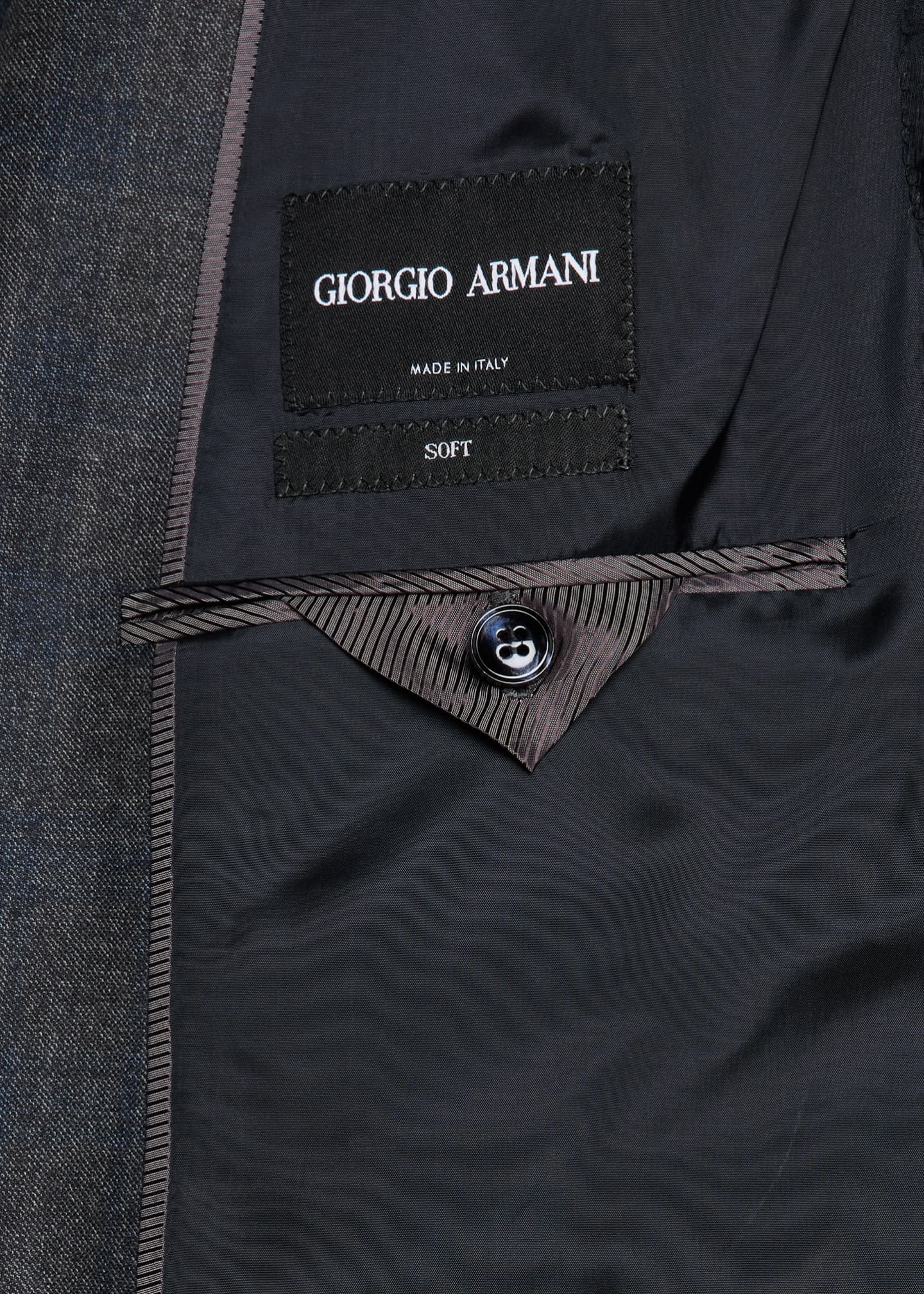 Giorgio Armani Men's Blurred Plaid G Line Two-Piece Suit Image 7 of 8