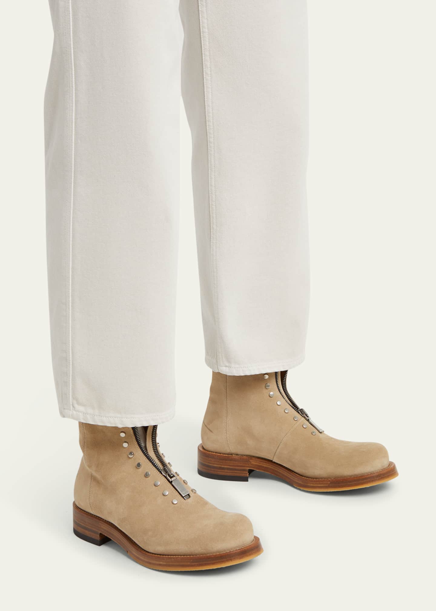 McQueen Men's The Maker Suede Zip-Up Boots Image 2 of 6