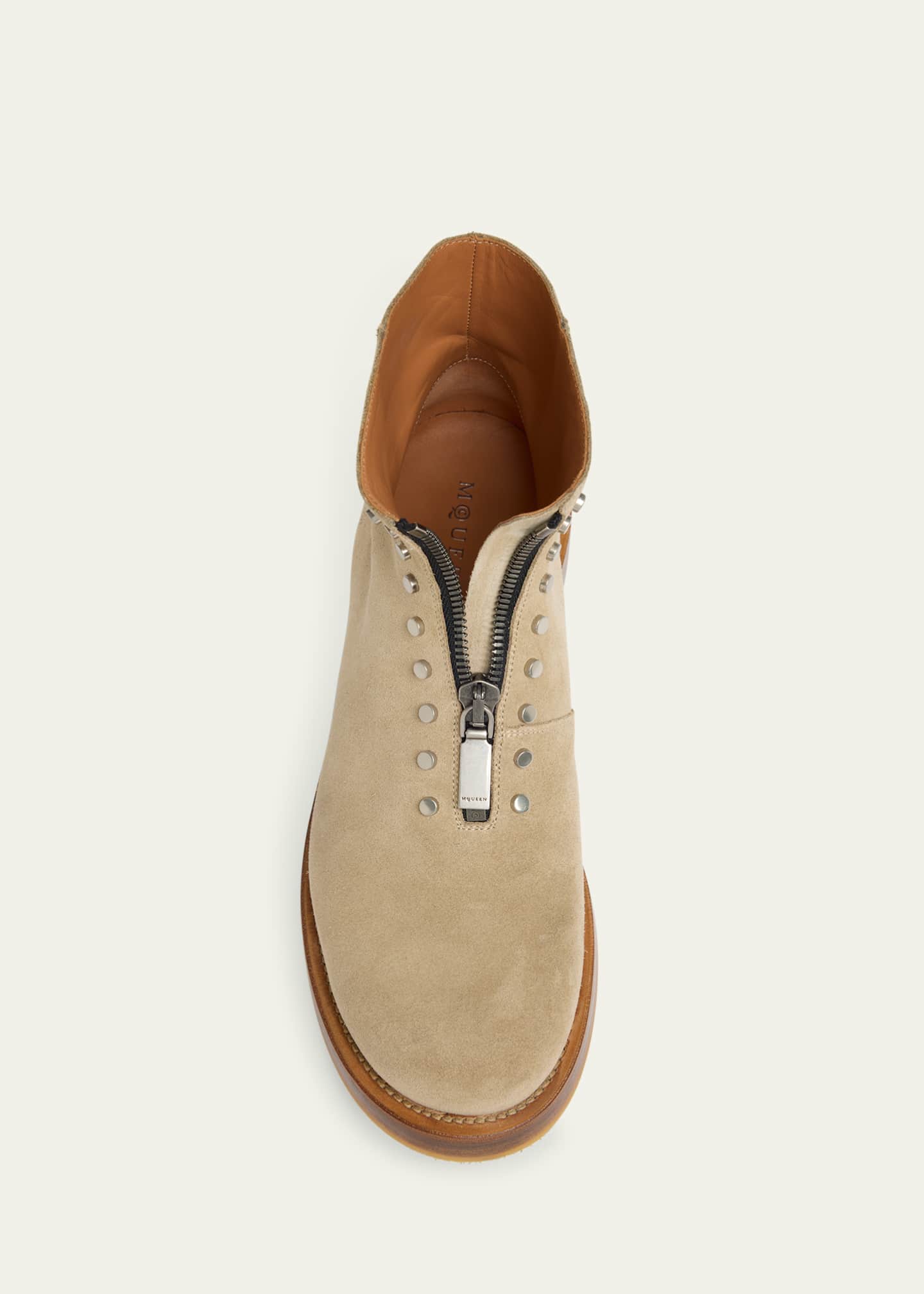 McQueen Men's The Maker Suede Zip-Up Boots Image 6 of 6
