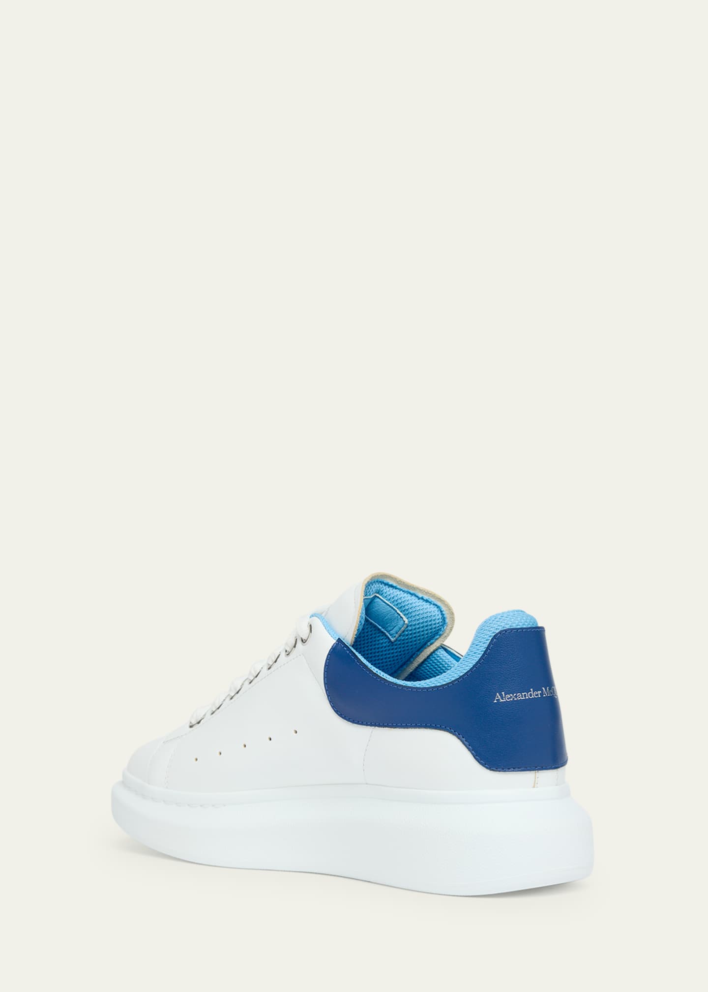 McQueen Men's Oversized Leather Double-Backstay Sneakers Image 4 of 6