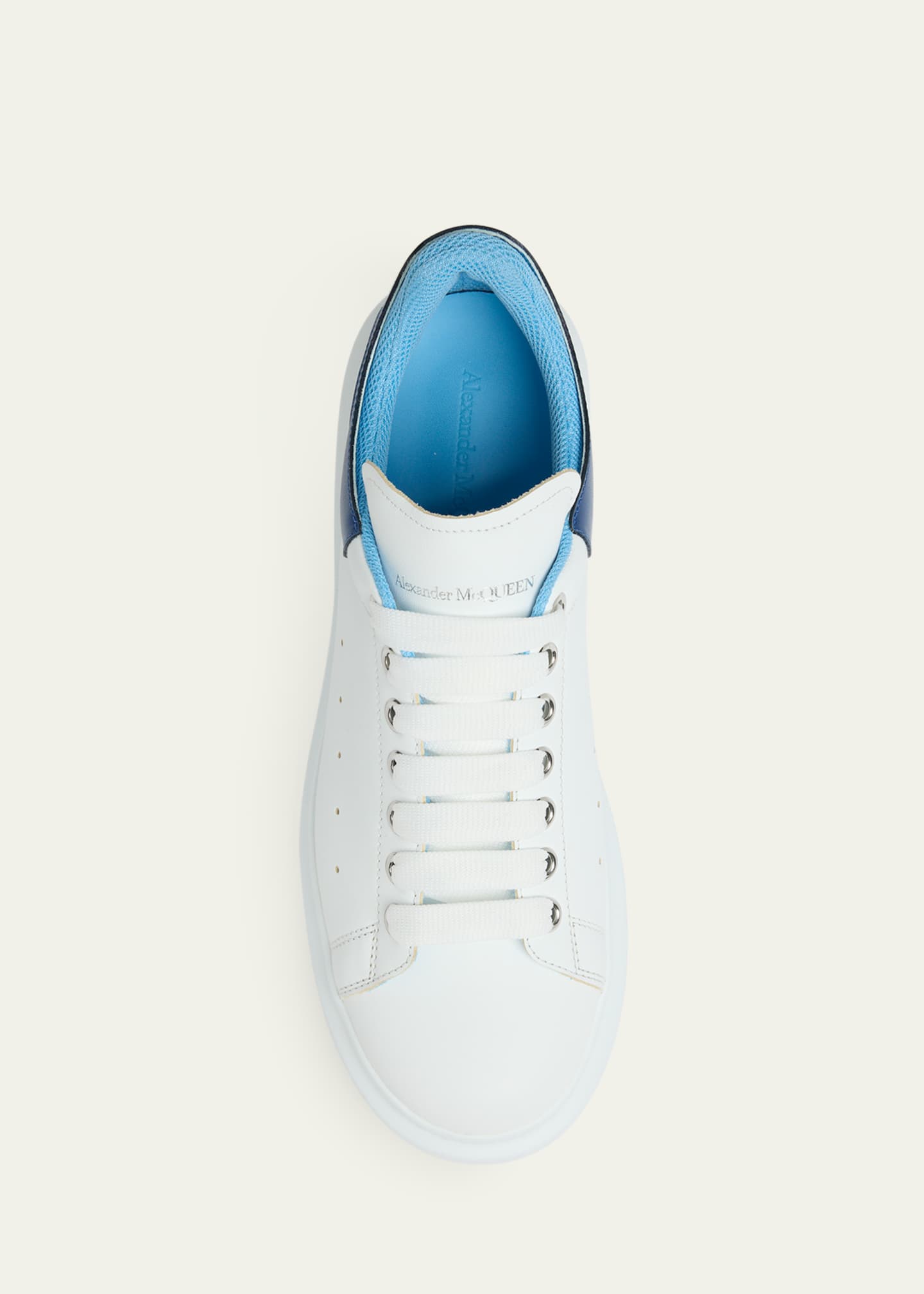 McQueen Men's Oversized Leather Double-Backstay Sneakers Image 6 of 6