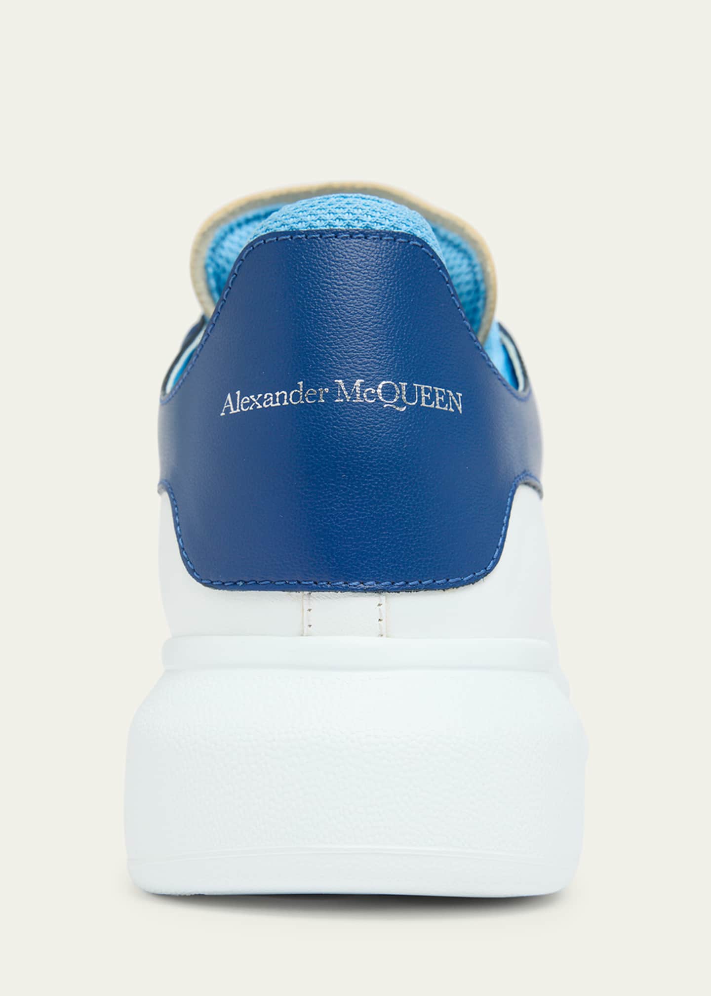 McQueen Men's Oversized Leather Double-Backstay Sneakers Image 5 of 6