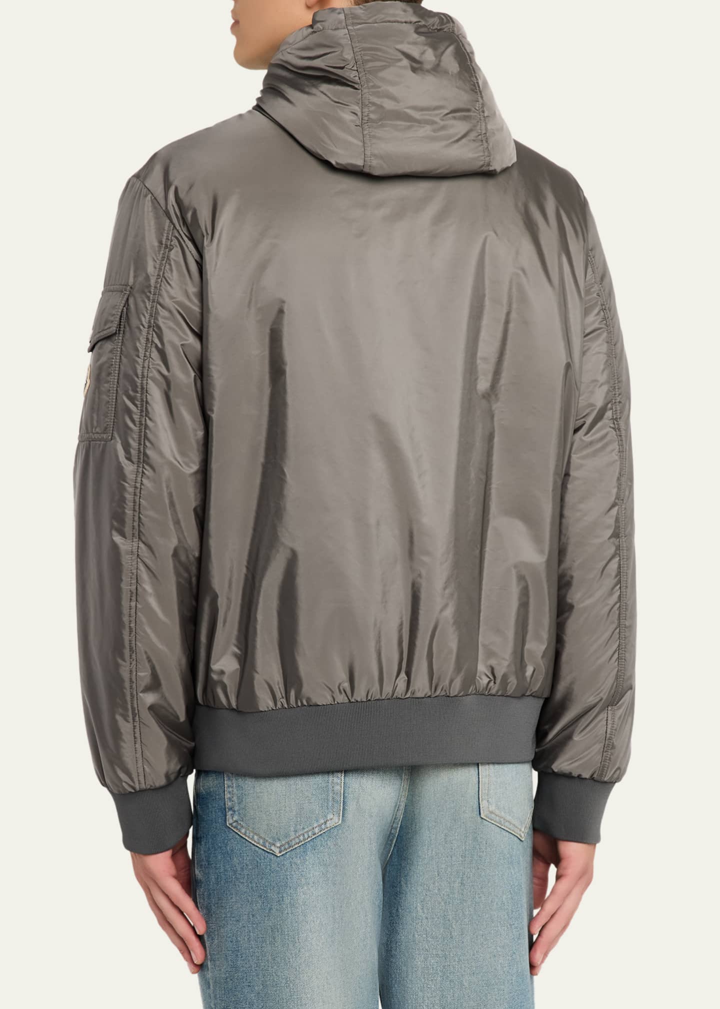 Moncler Men's Poiliot Hooded Nylon Down Jacket - Bergdorf Goodman