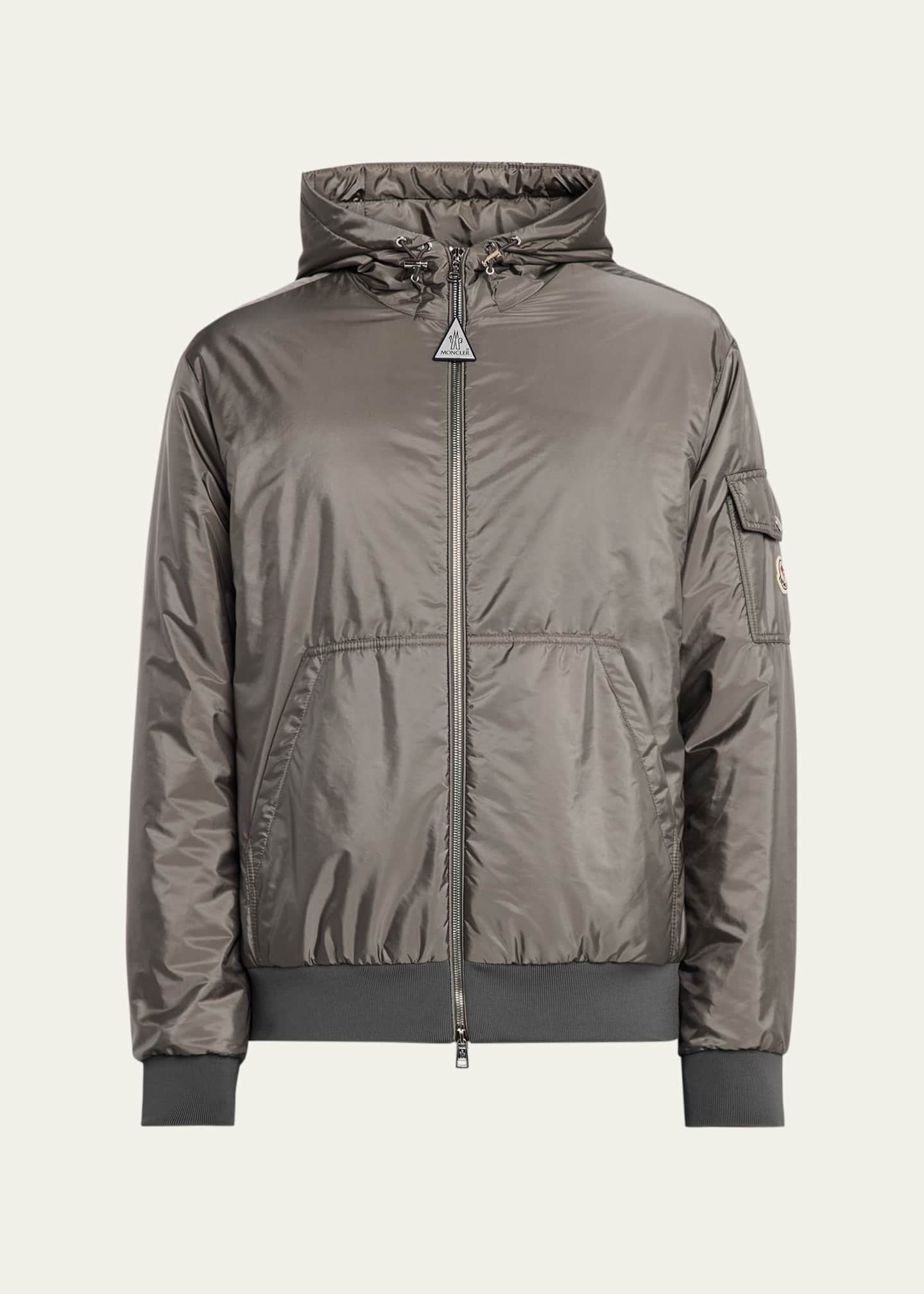 Moncler Men's Poiliot Hooded Nylon Down Jacket - Bergdorf Goodman