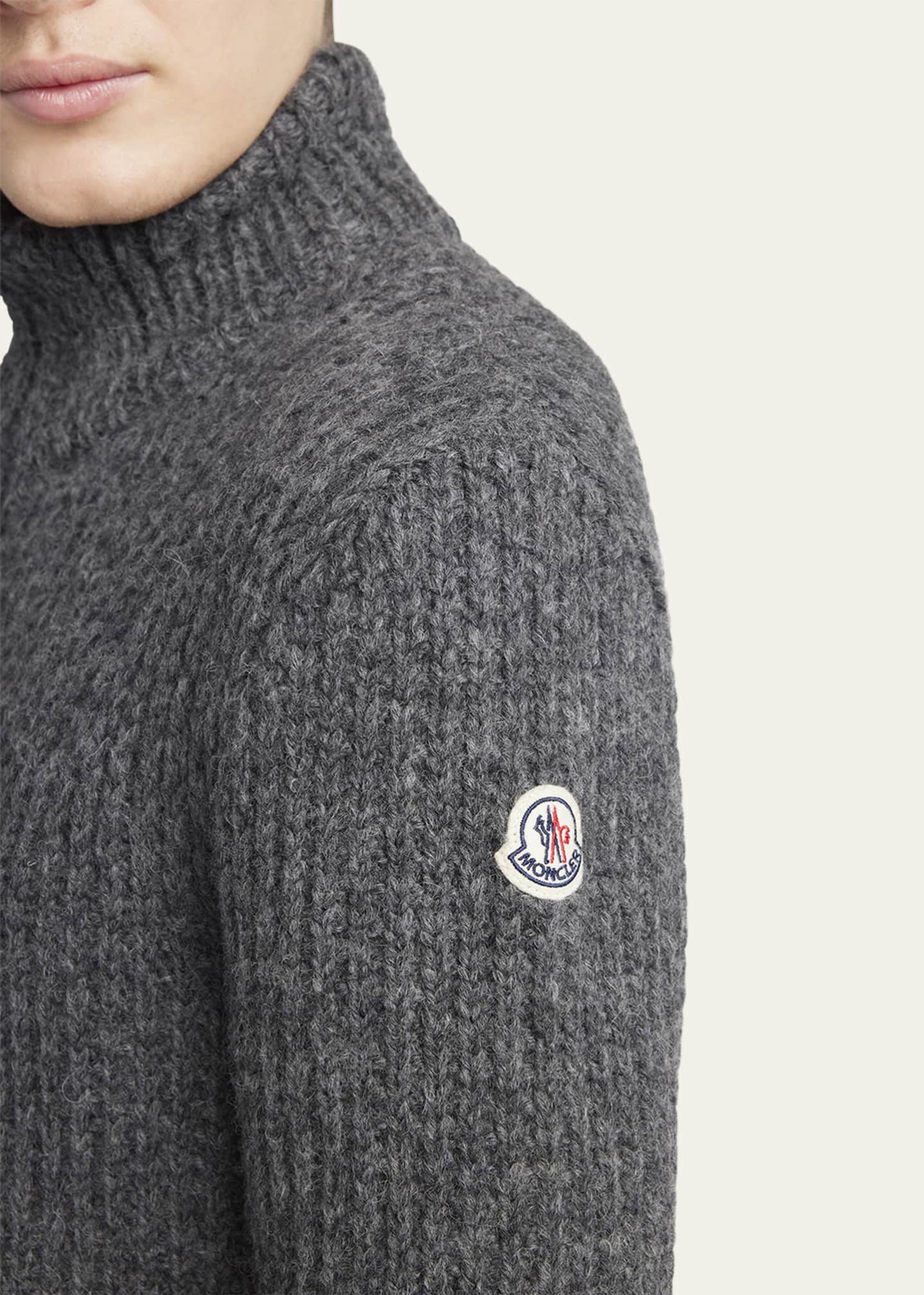 Moncler Men's Ribbed Full-Zip Sweater - Bergdorf Goodman