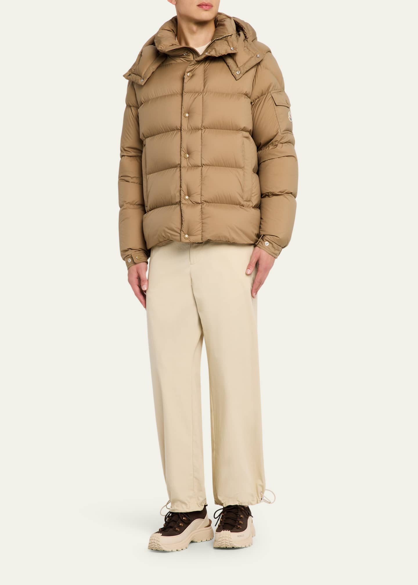 Moncler Men's Maya Hooded Short Down Puffer Jacket - Bergdorf Goodman