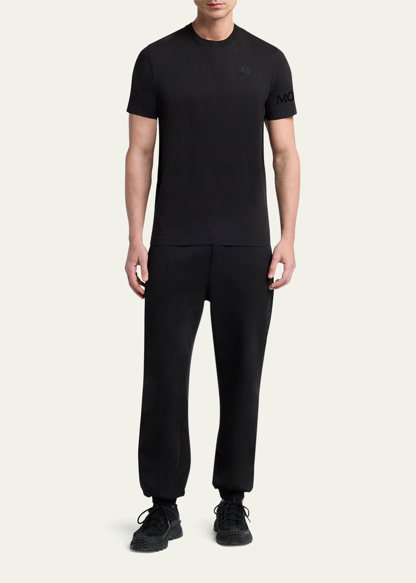 Moncler Men's Washed Cotton Logo T-Shirt - Bergdorf Goodman